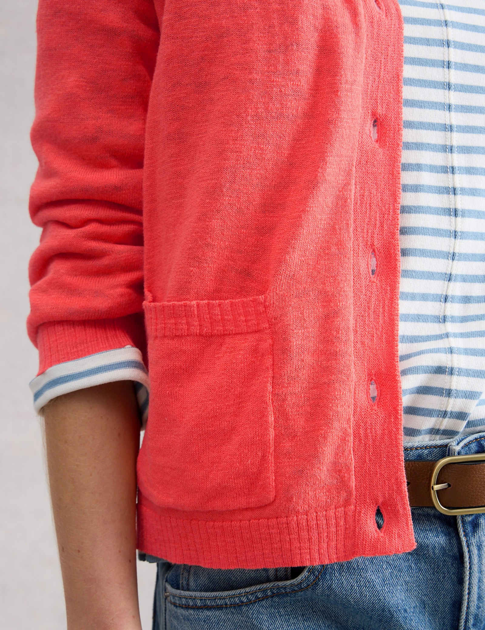 Cotton Rich V-Neck Cardigan - image 5