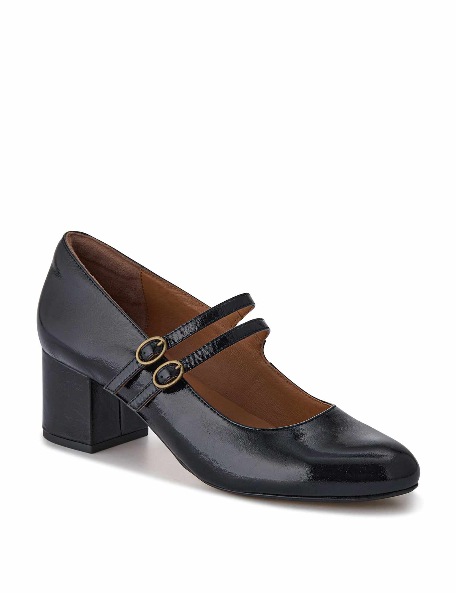 Wide Fit Patent Leather Double Strap Mary Janes - image 5