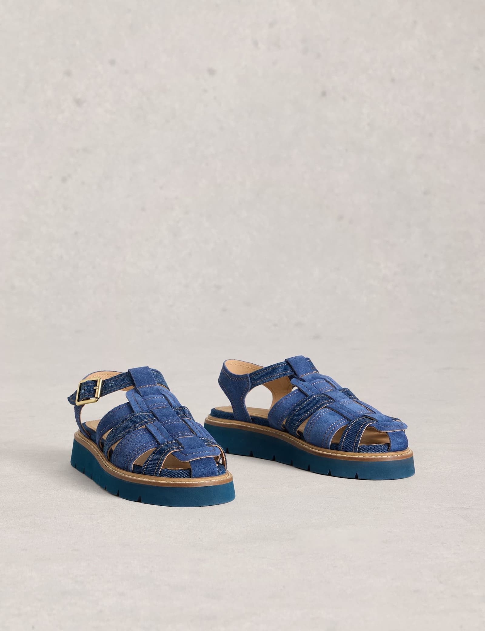 Suede Flat Gladiator Sandals - image 3
