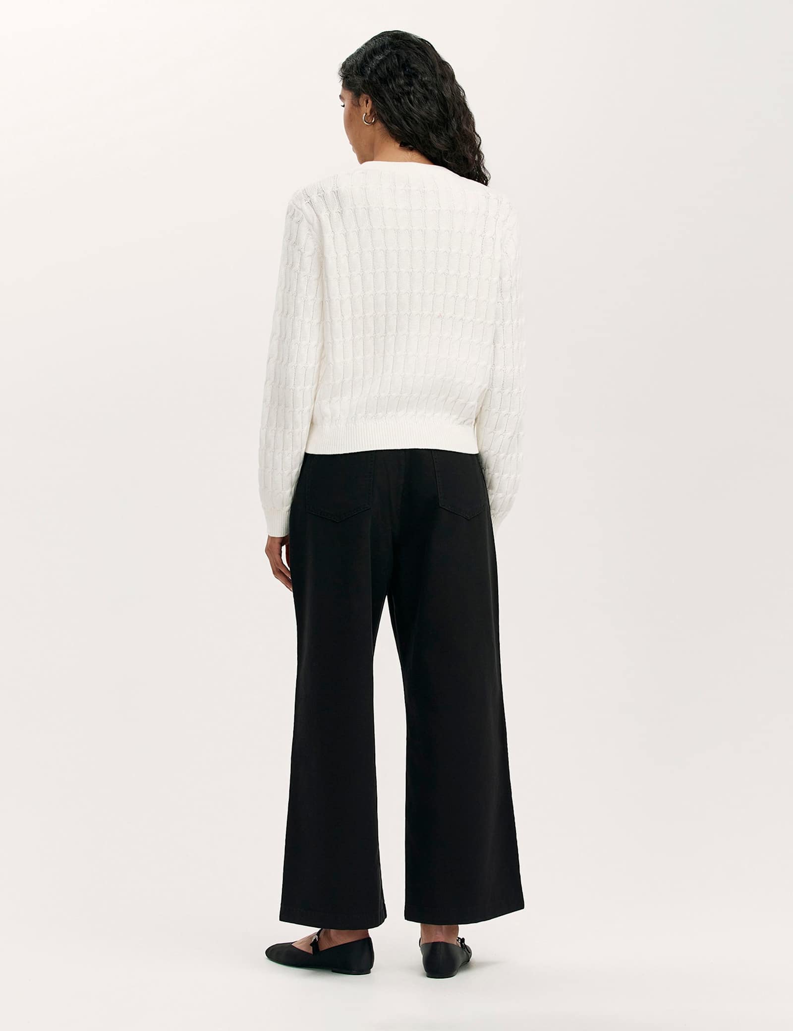 Pure Cotton Textured Round Neck Cardigan - image 4