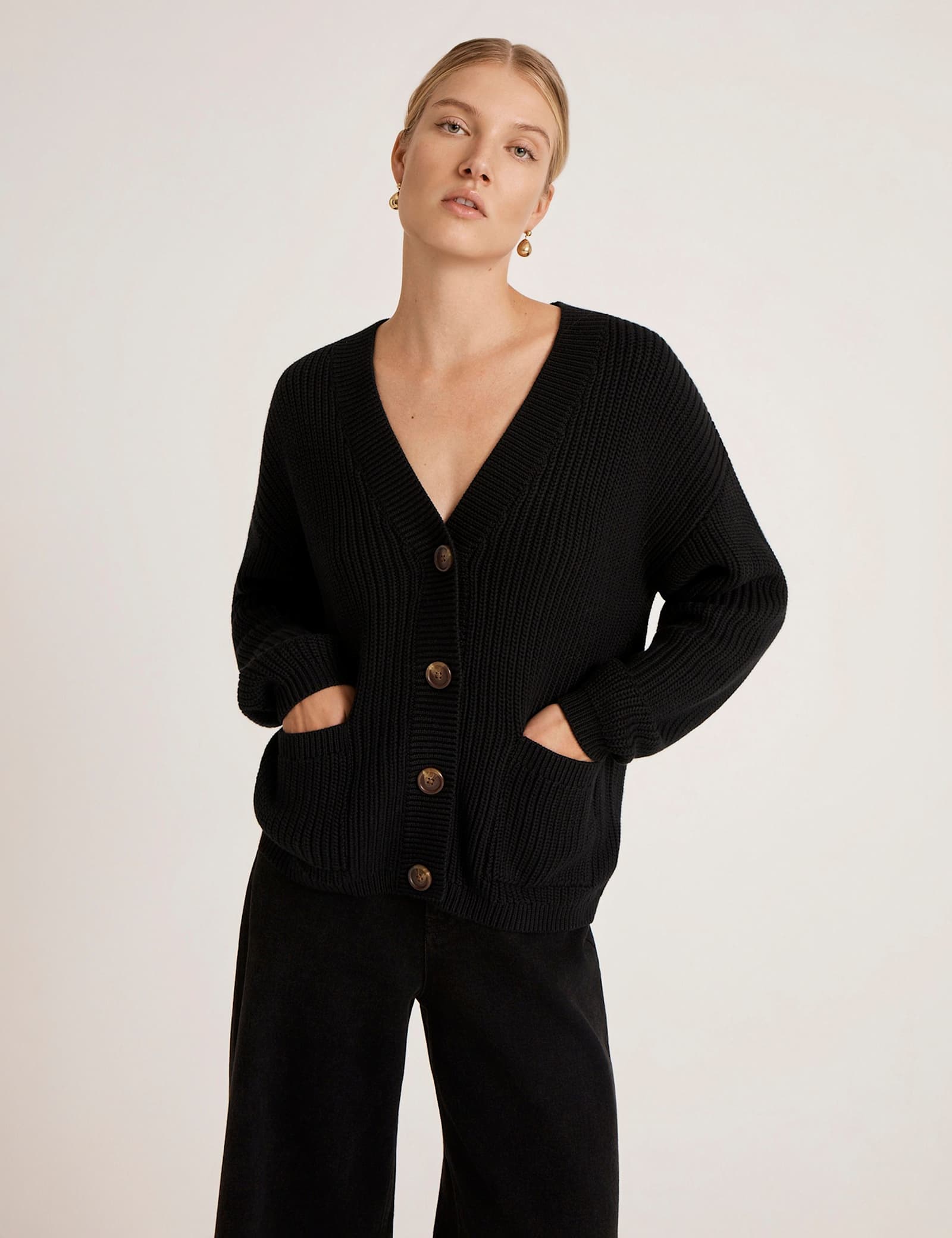 Pure Cotton V-Neck Button Front Cardigan - image 1