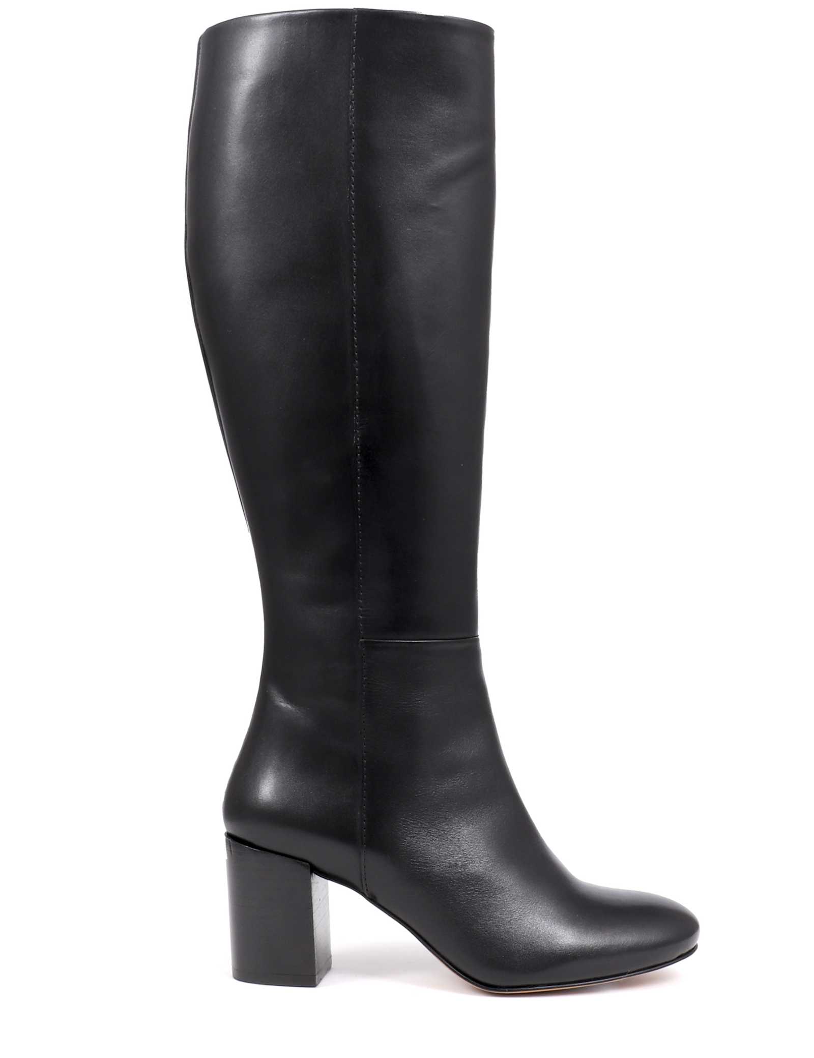 Leather Regular Fit Knee High Boots - image 1