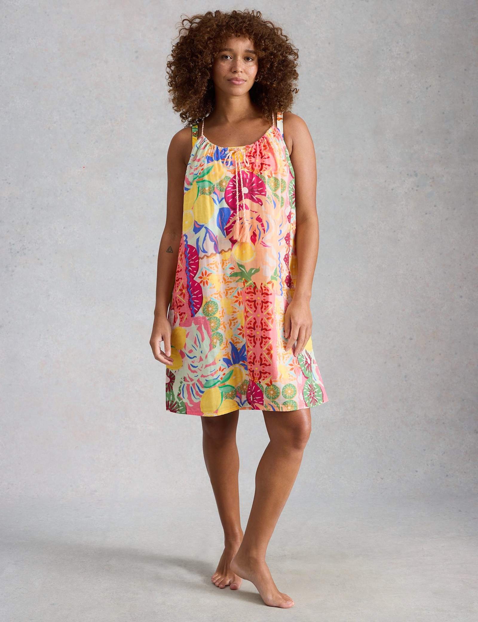 Pure Cotton Printed Knee Length Beach Dress - image 2