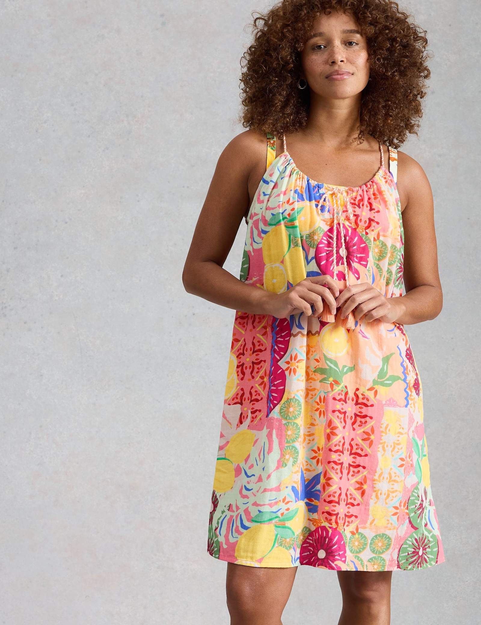 Pure Cotton Printed Knee Length Beach Dress - image 5