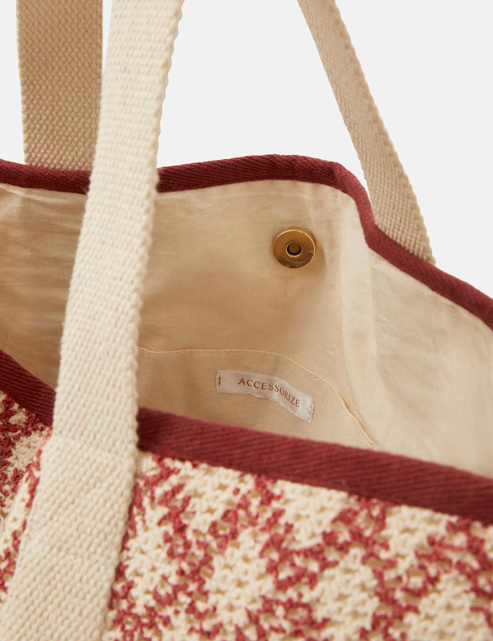 Cotton Blend Printed Shopper - image 2