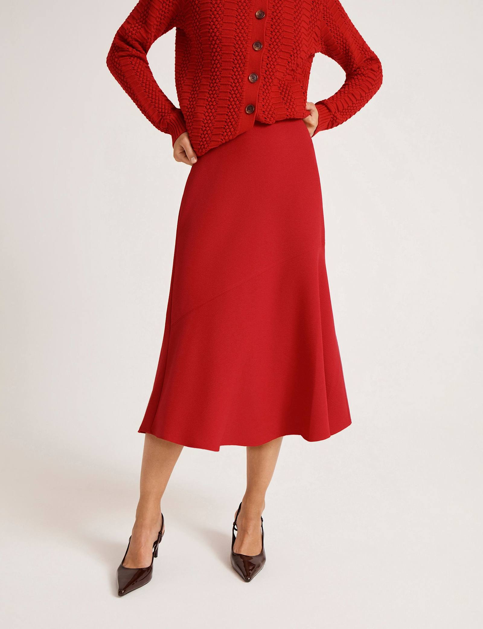 Crepe Midi Slip Skirt - image 5