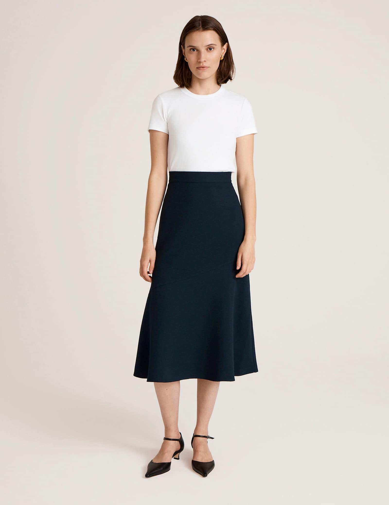 Crepe Midi Slip Skirt - image 3