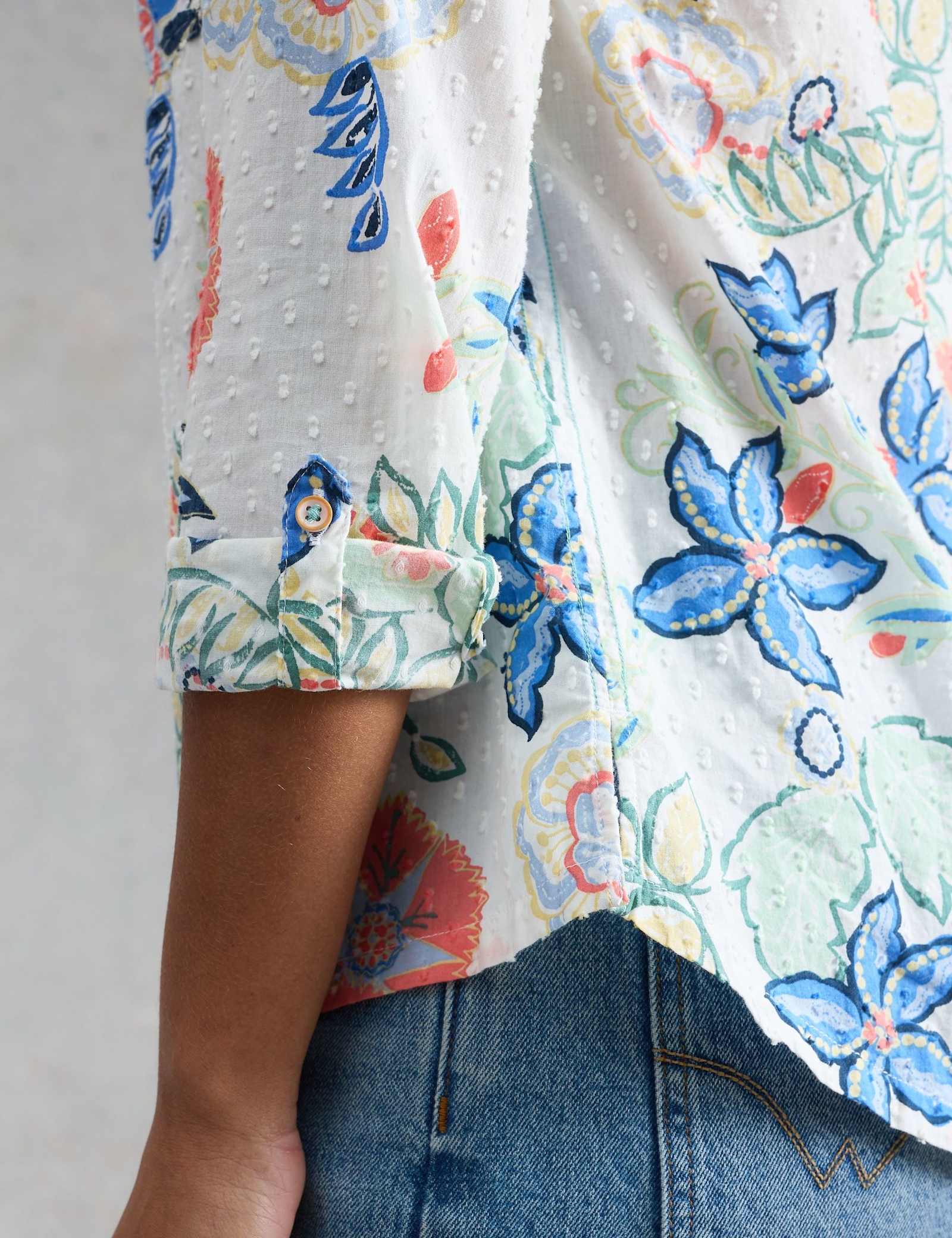 Pure Cotton Embroidered Shirt - image 4