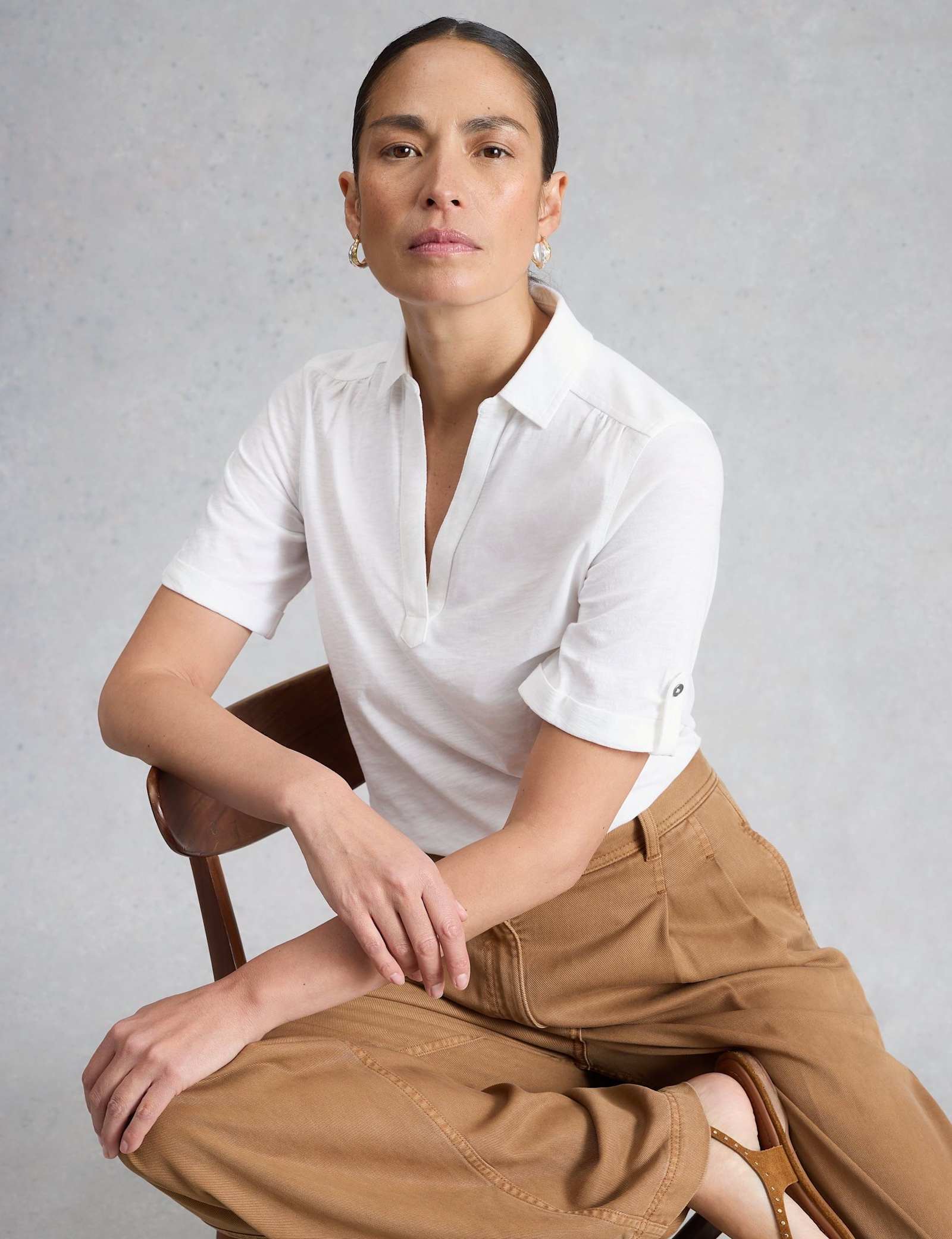 Pure Cotton Jersey Collared Shirt - image 5