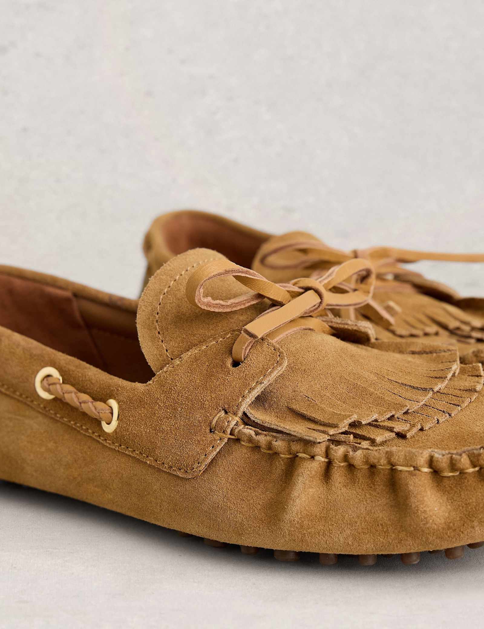 Leather Tassel Flat Loafers - image 3
