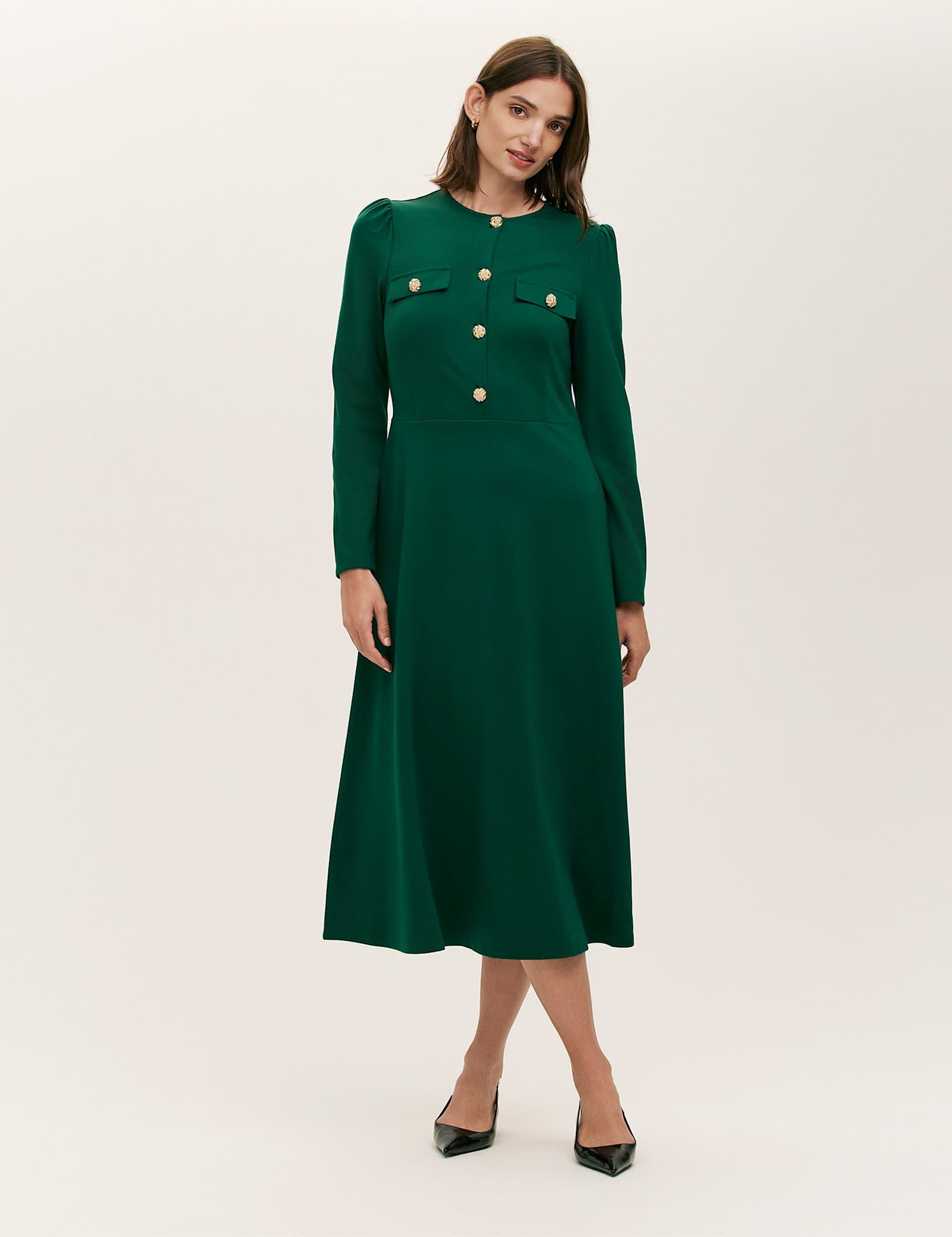 Jersey Midi Waisted Dress - image 5