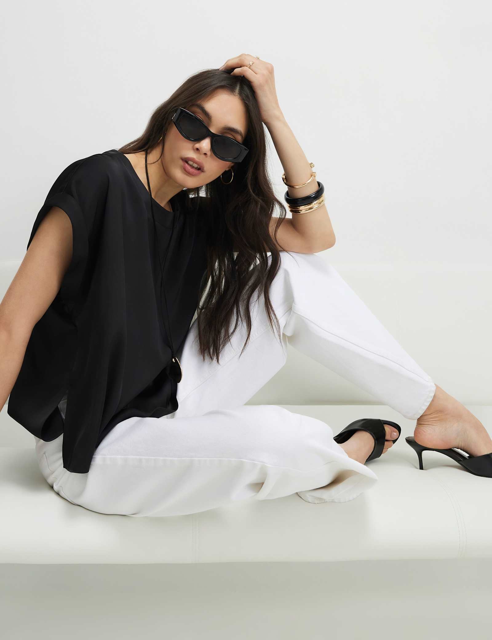 Satin Turn Back Cuff T-Shirt - image 4