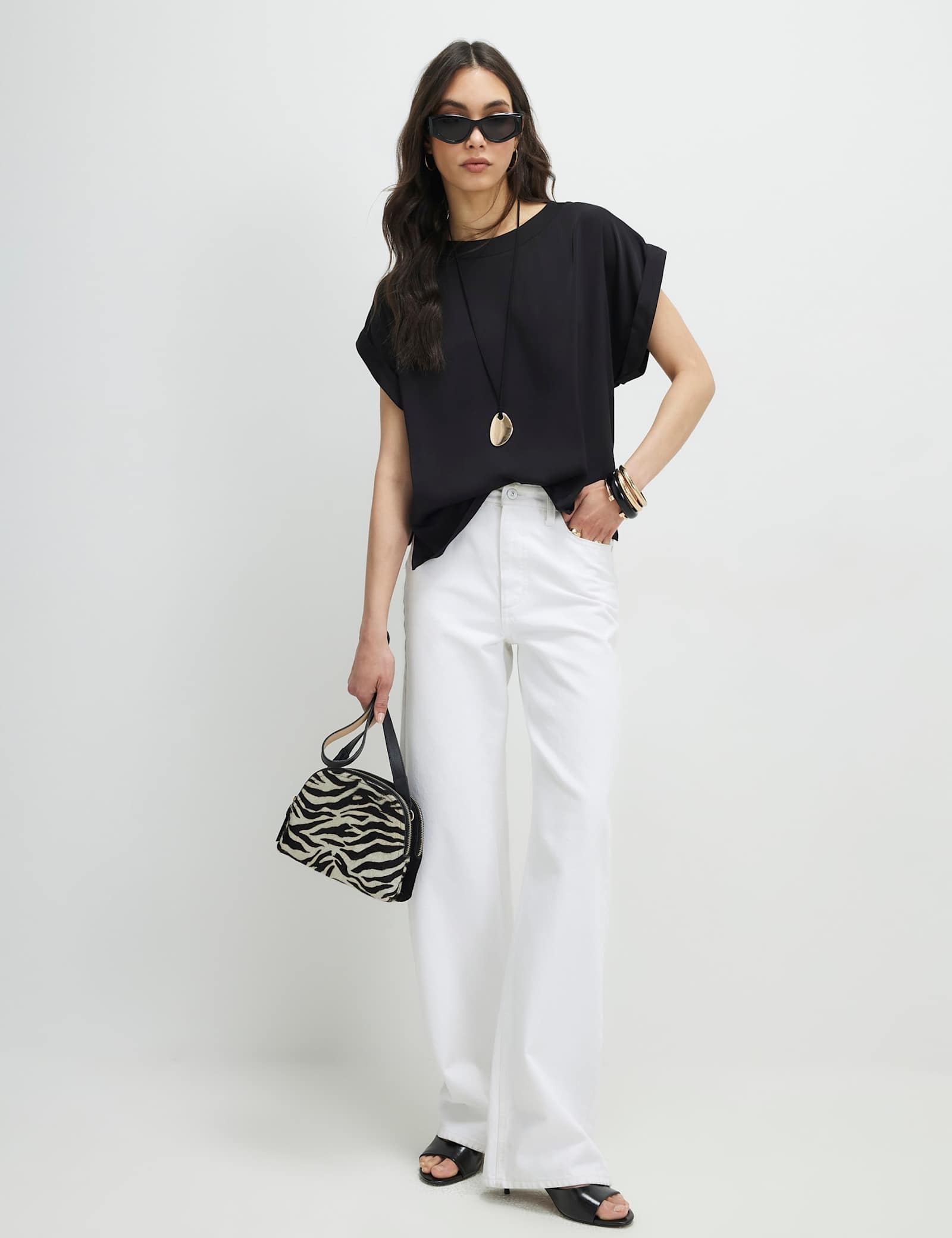 Satin Turn Back Cuff T-Shirt - image 3