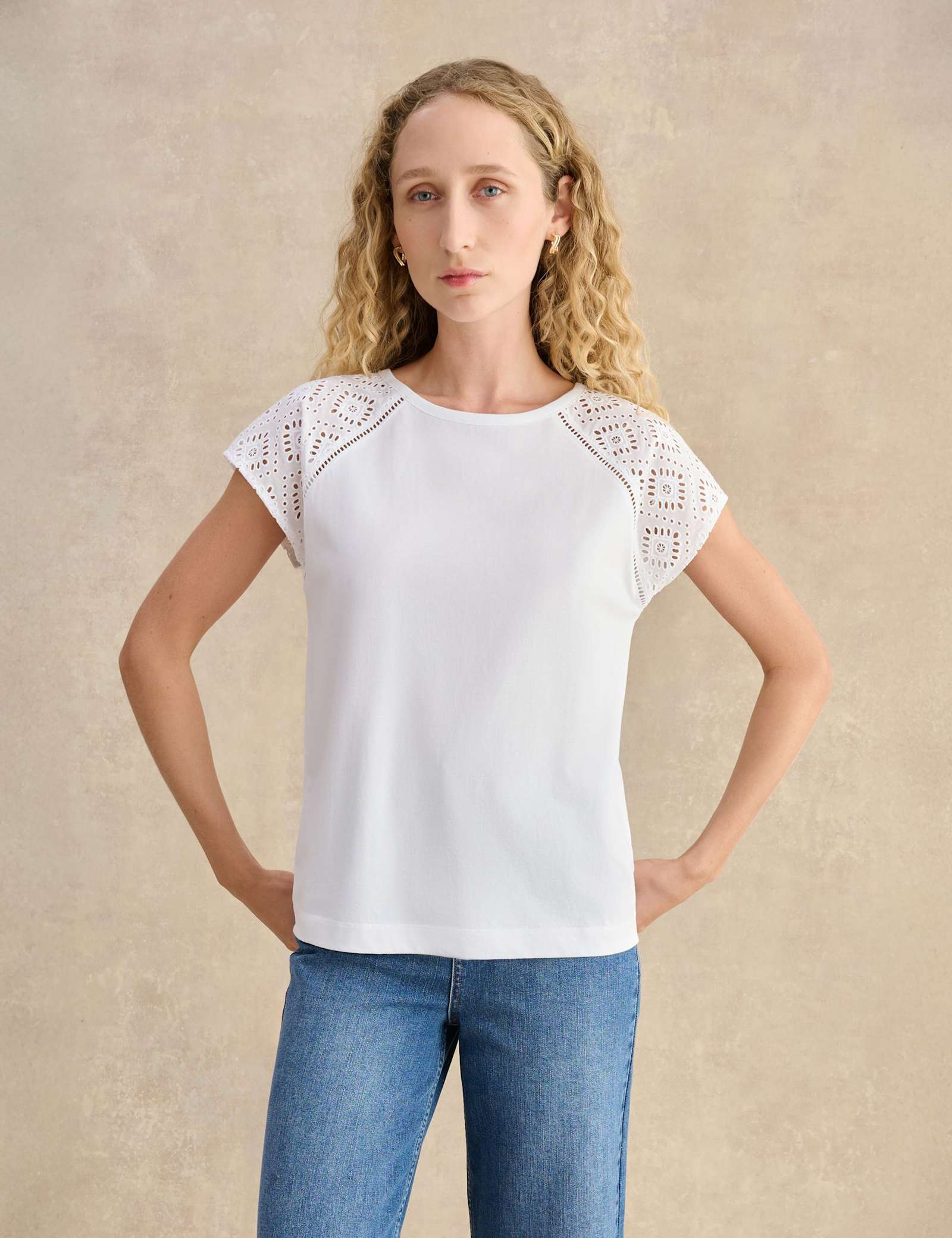 Pure Cotton Broderie top - image 3