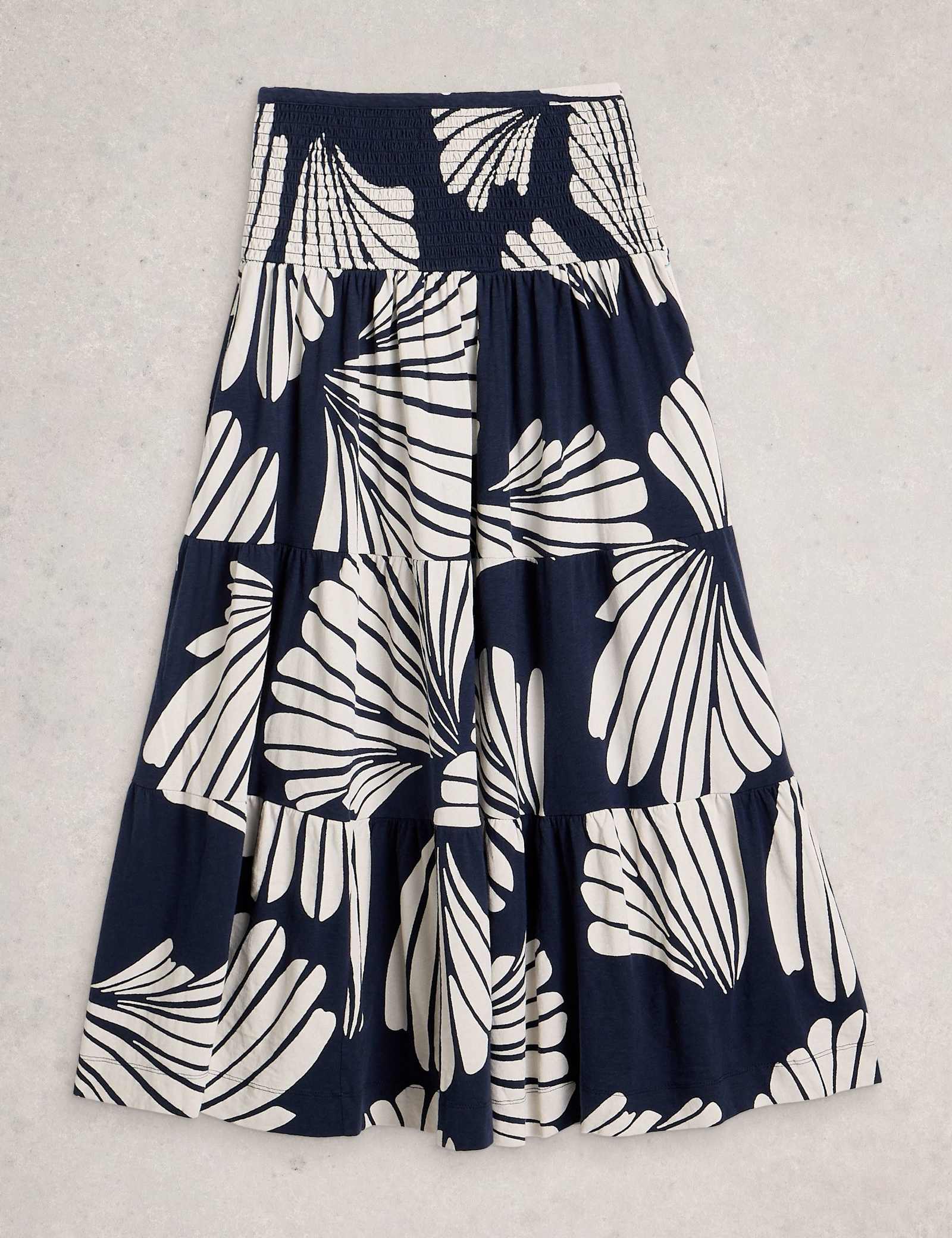 Pure Cotton Jersey Printed Maxi A-Line Skirt - image 1