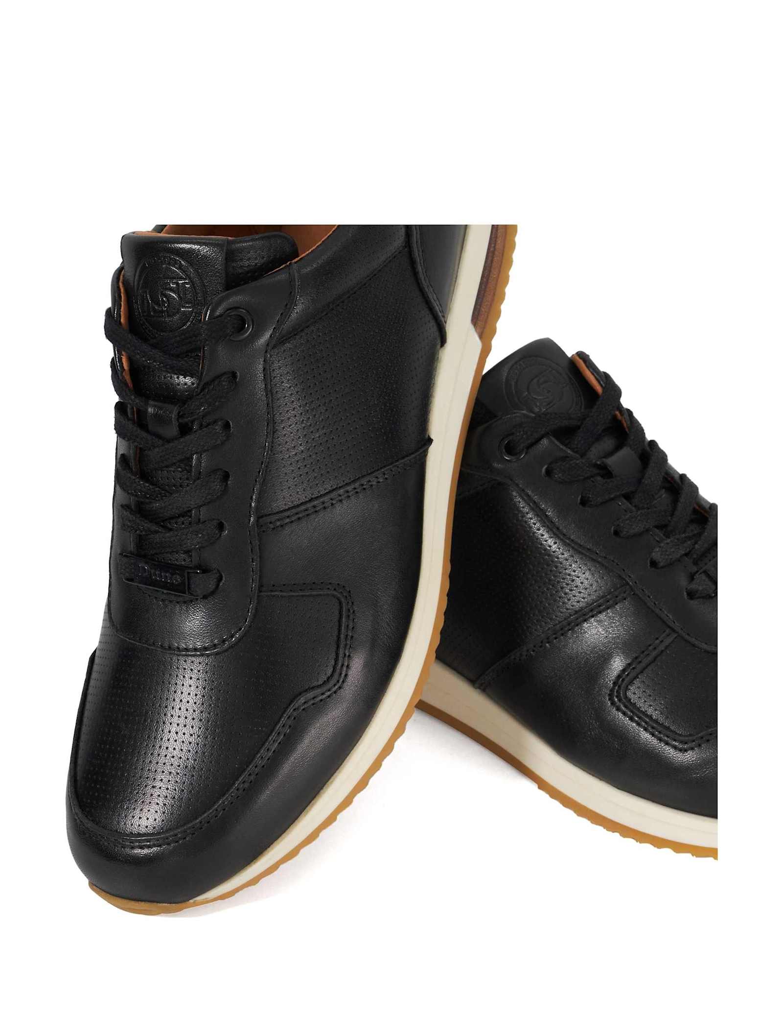 Wide Fit Leather Lace Up Trainers - image 5