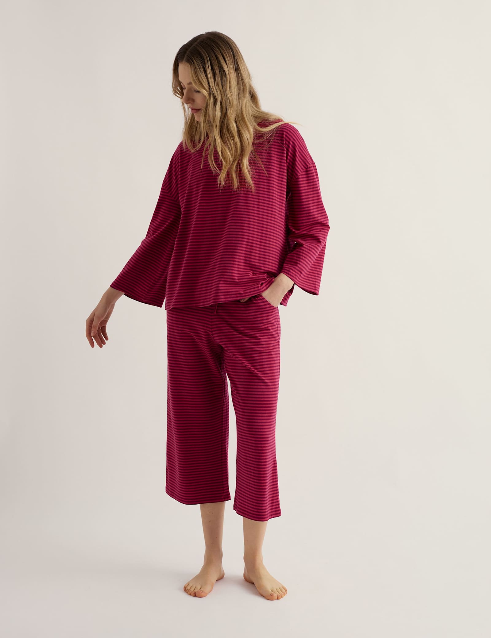 Cotton Rich Striped Pyjama Set - image 4