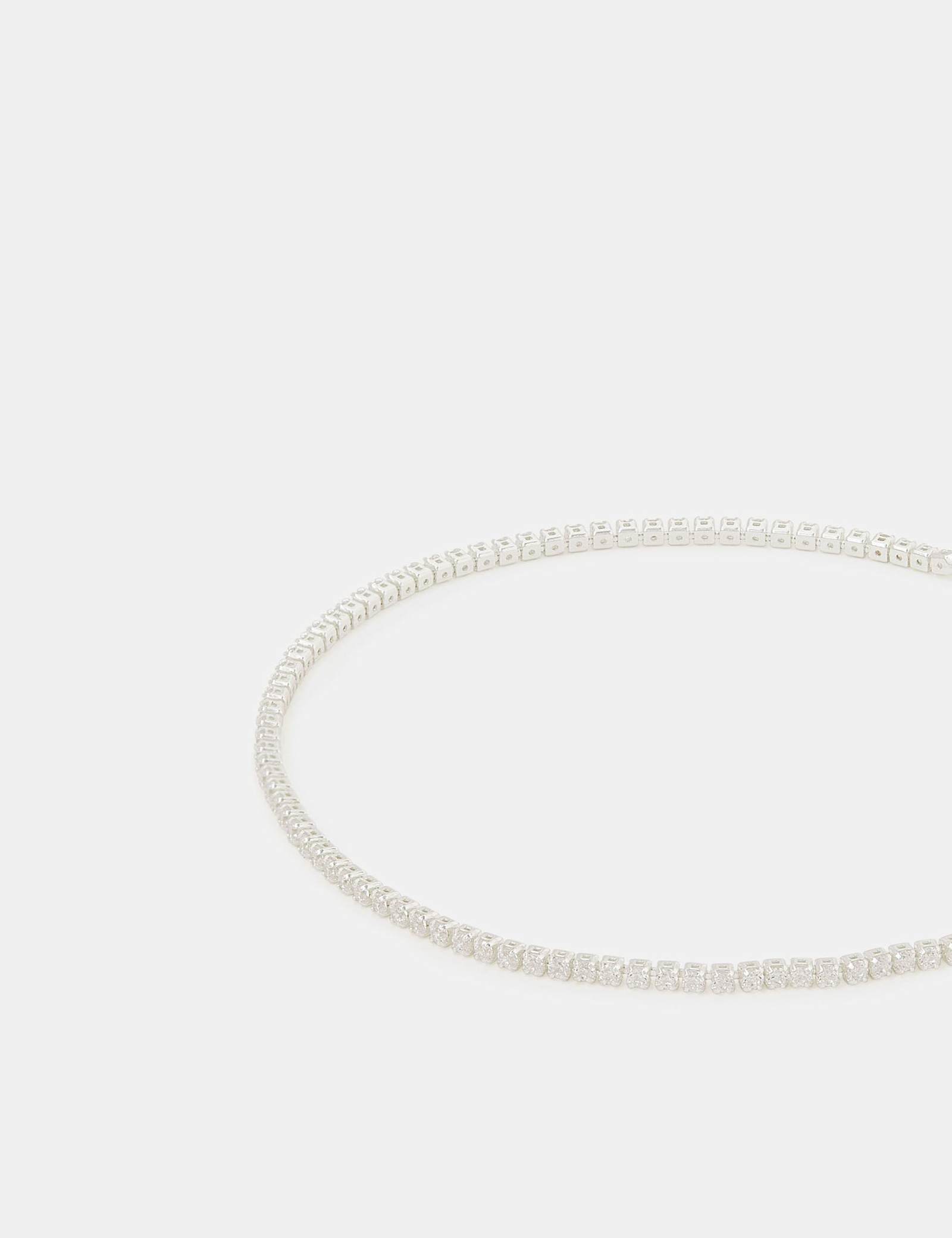 Sterling Silver Diamante Bracelet - image 2