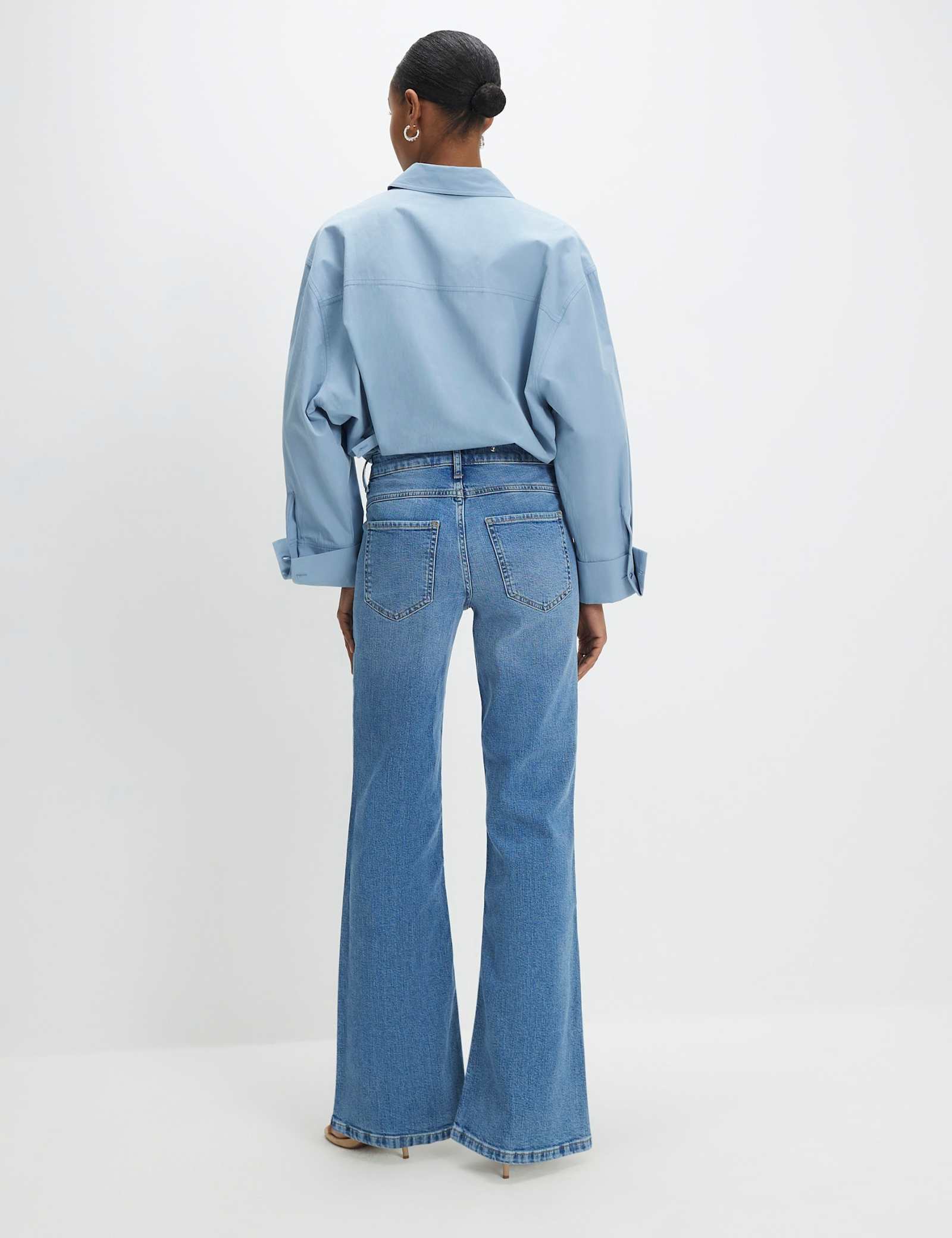 Relaxed High Waisted Flared Jeans - image 3