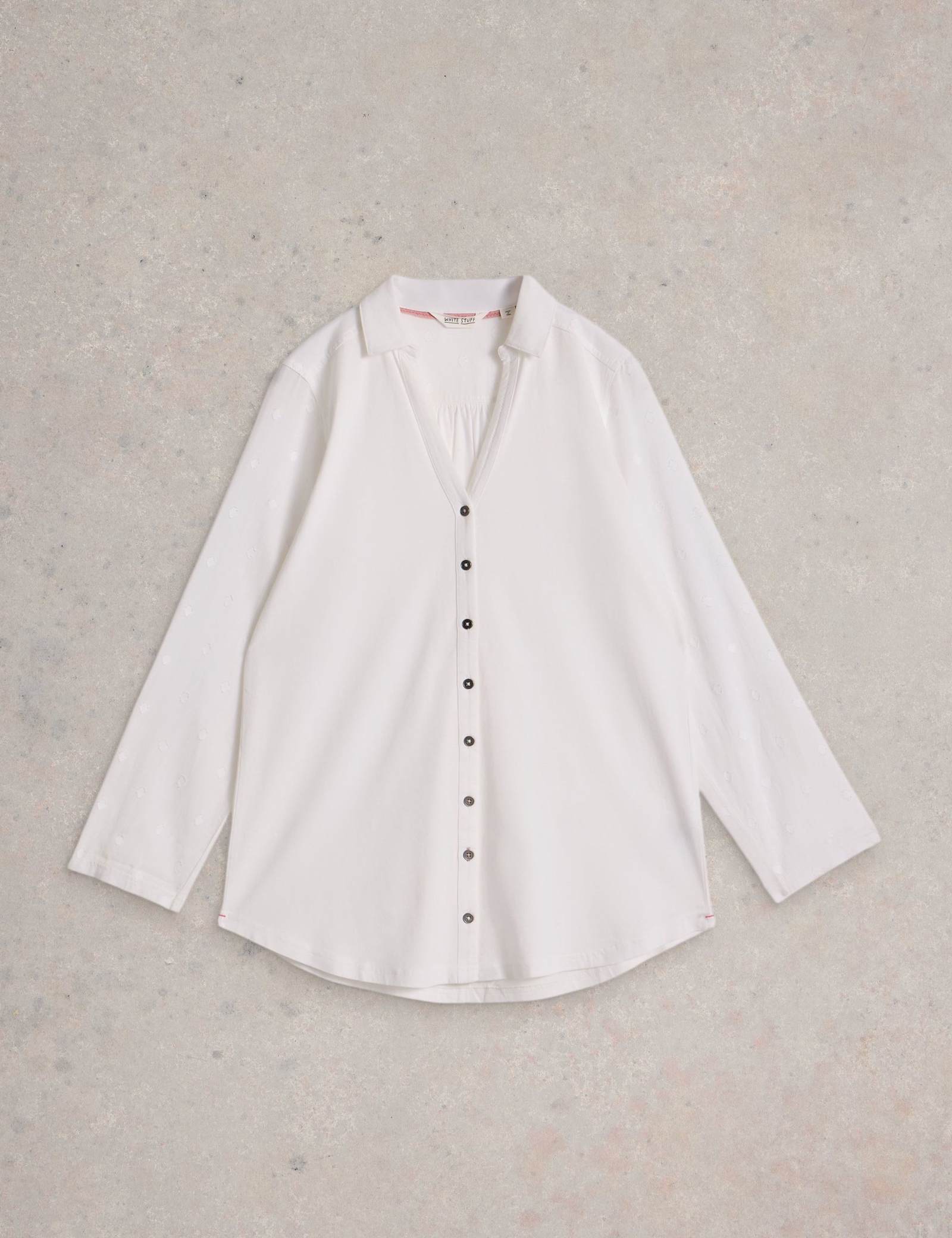 Pure Cotton Collared Longline Shirt - image 1