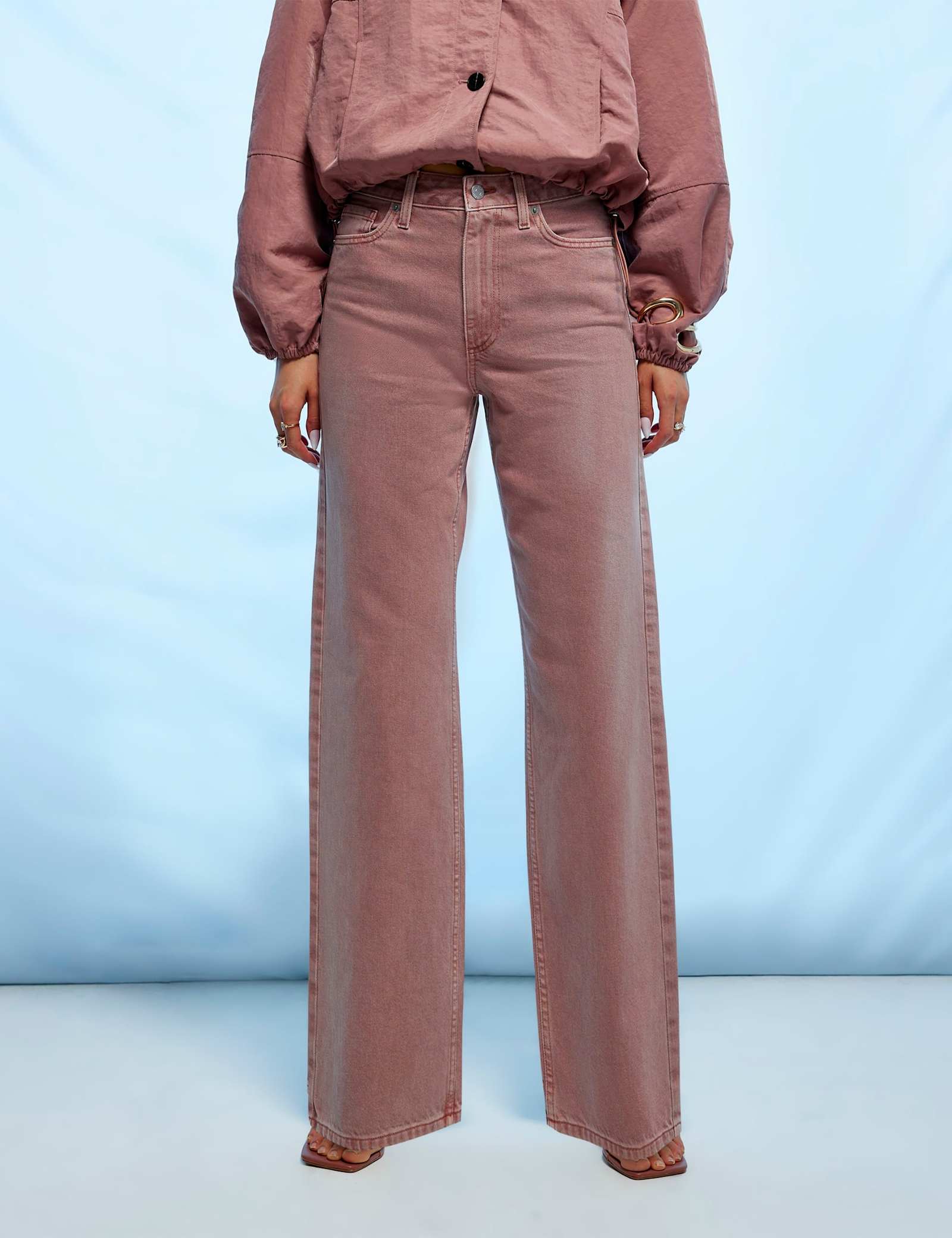 Relaxed High Waisted Straight Leg Jeans - image 3