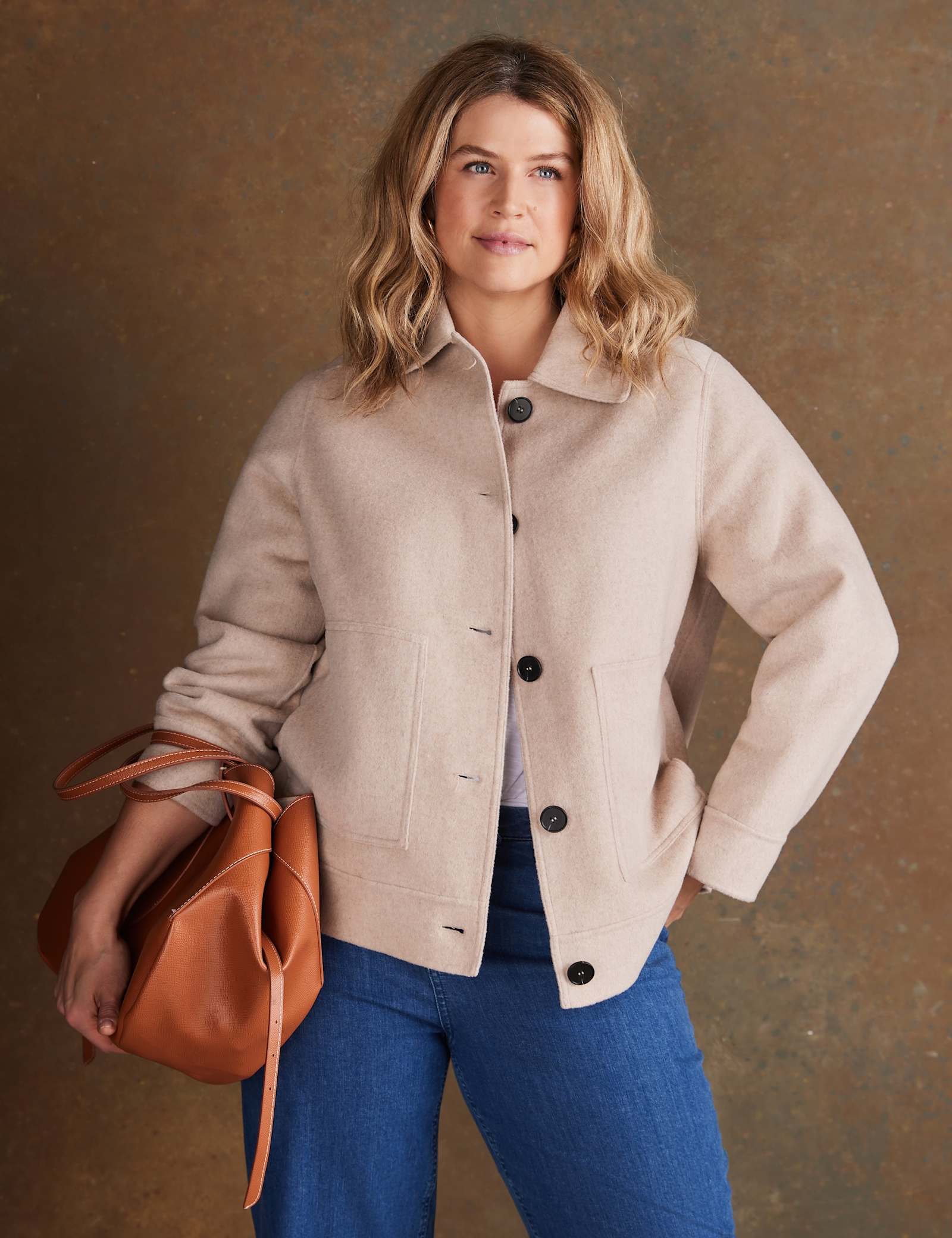 Double Faced Wool Blend Lightweight Jacket - image 2