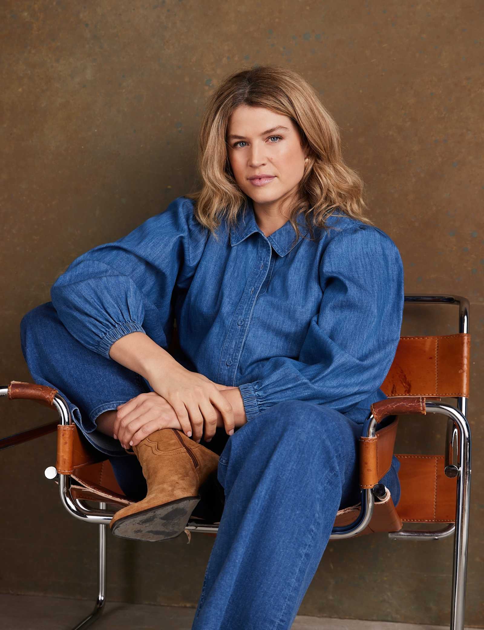 Denim Collared Button Through Shirt - image 2
