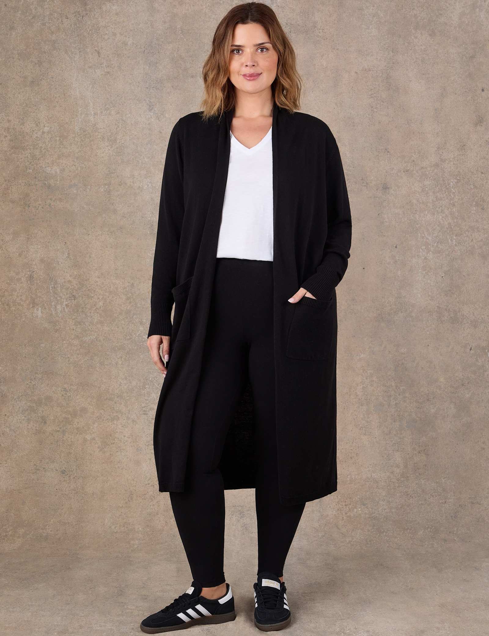 Cotton Rich Knitted Longline Cardigan - image 3