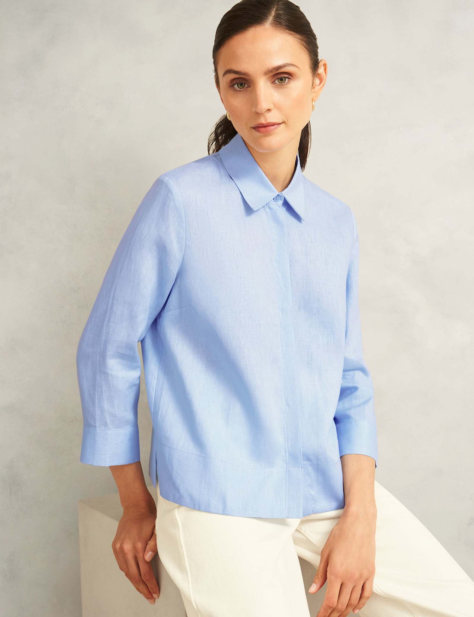 Pure Linen Button Through Shirt - image 5