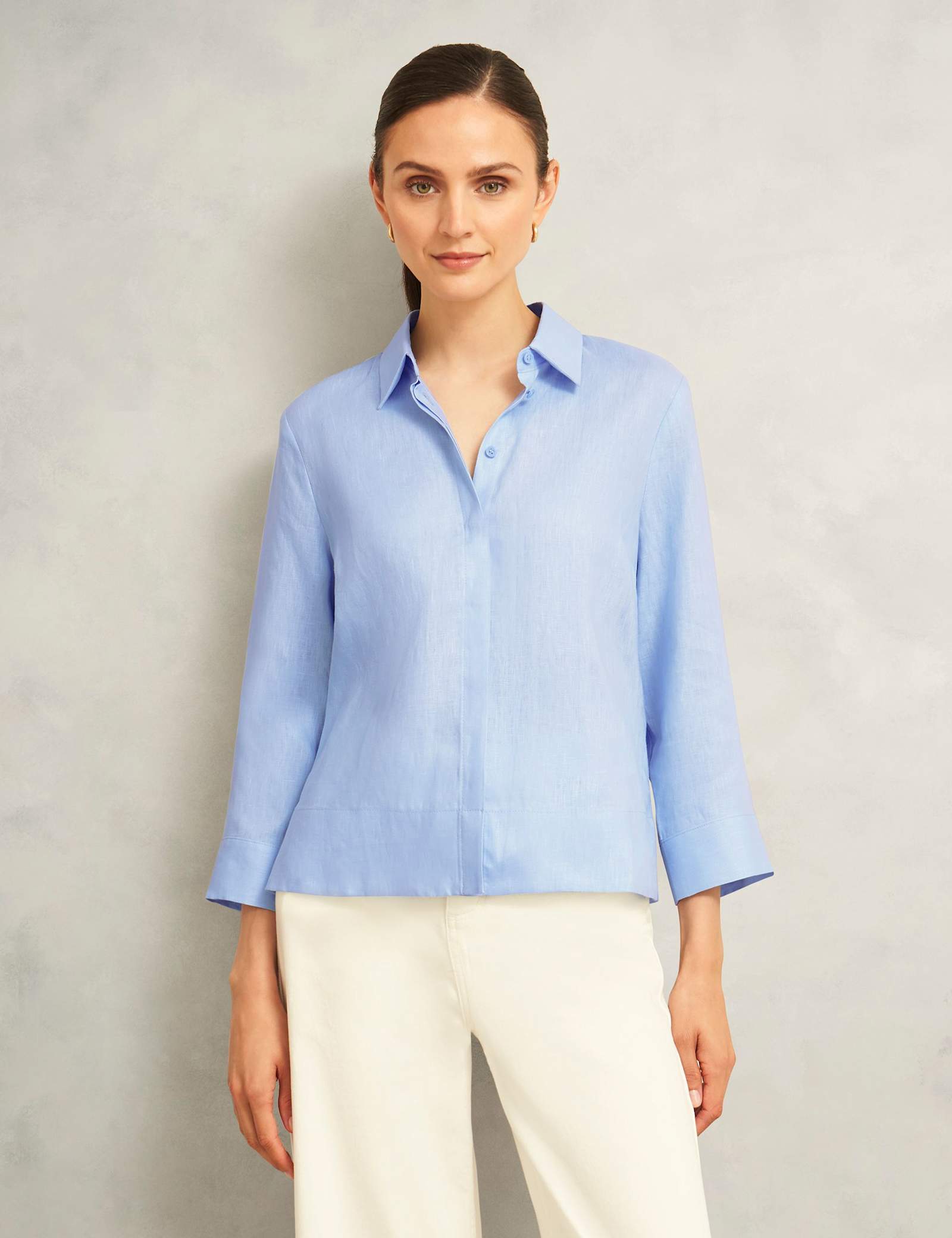 Pure Linen Button Through Shirt - image 4