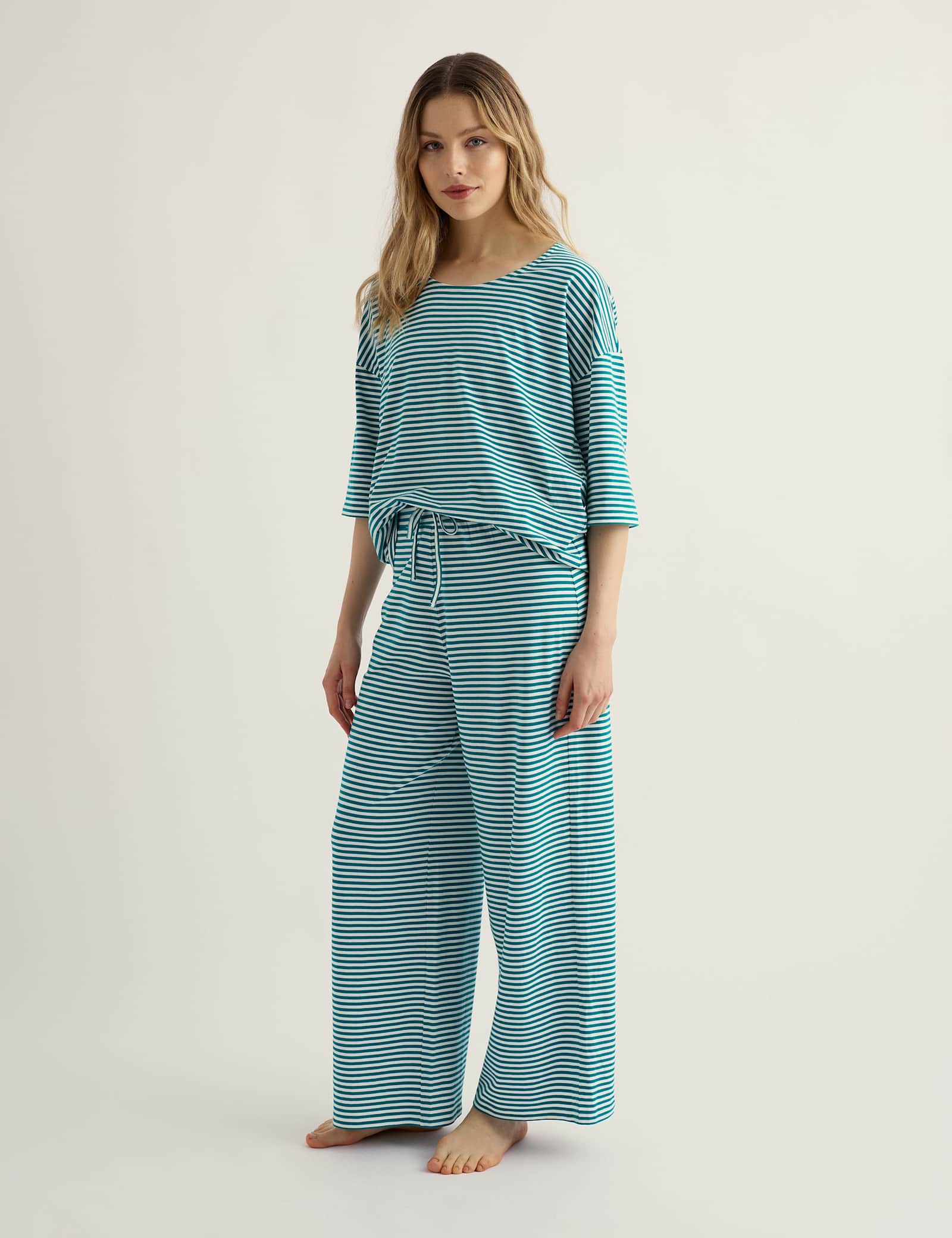 Cotton Rich Striped Pyjama Set - image 2