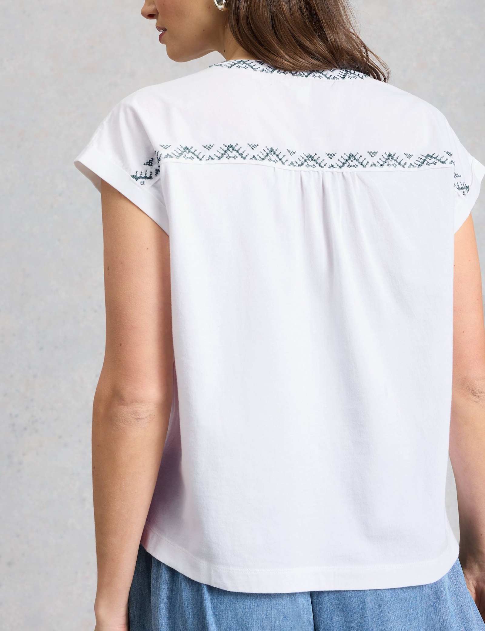 Pure Cotton Embroidered Shirt - image 4