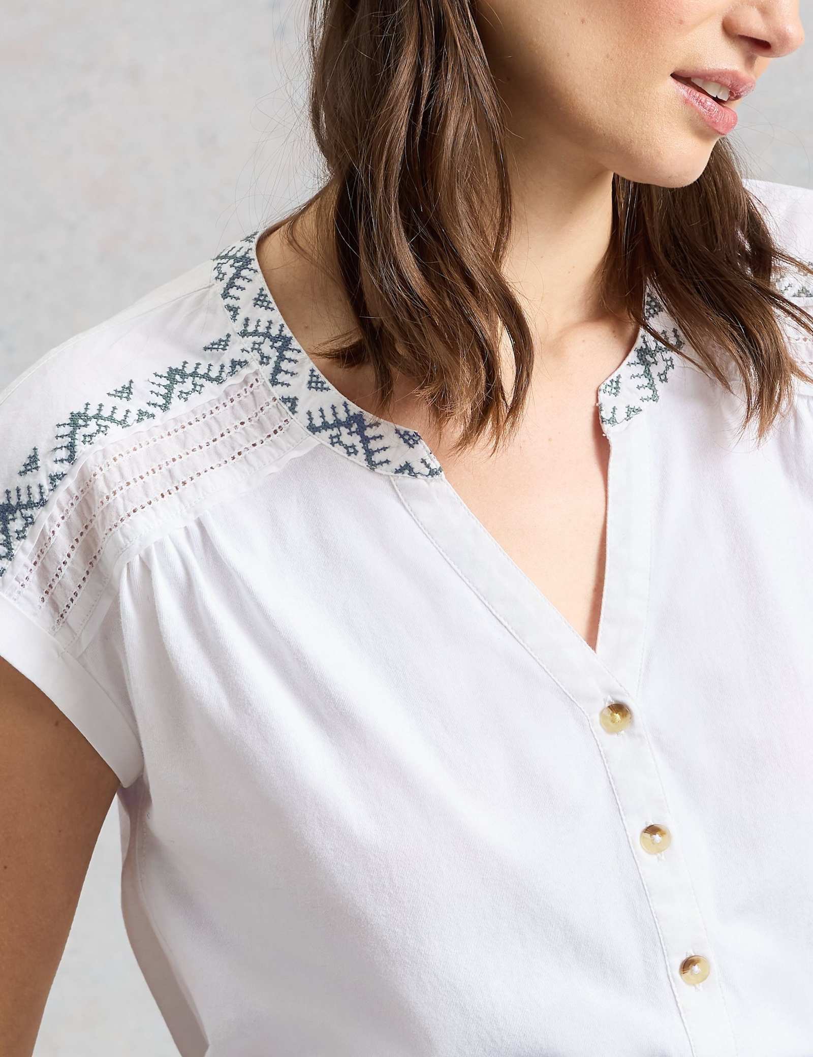 Pure Cotton Embroidered Shirt - image 3