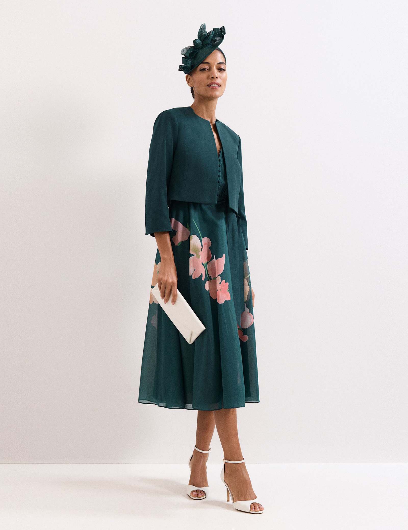 Cotton Rich Open Front Cropped Jacket - image 5