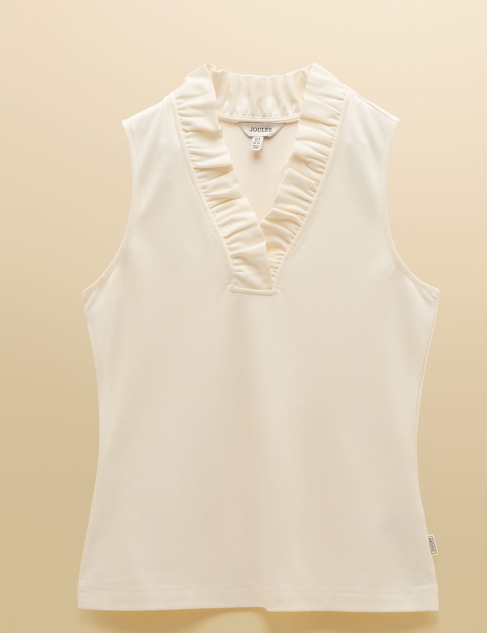 Jersey V-Neck Frill Detail Top - image 1