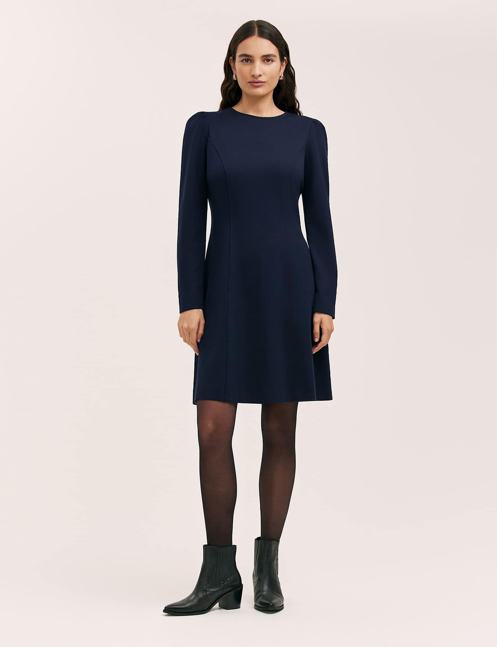 Ponte Jersey Knee Length Skater Dress - image 2