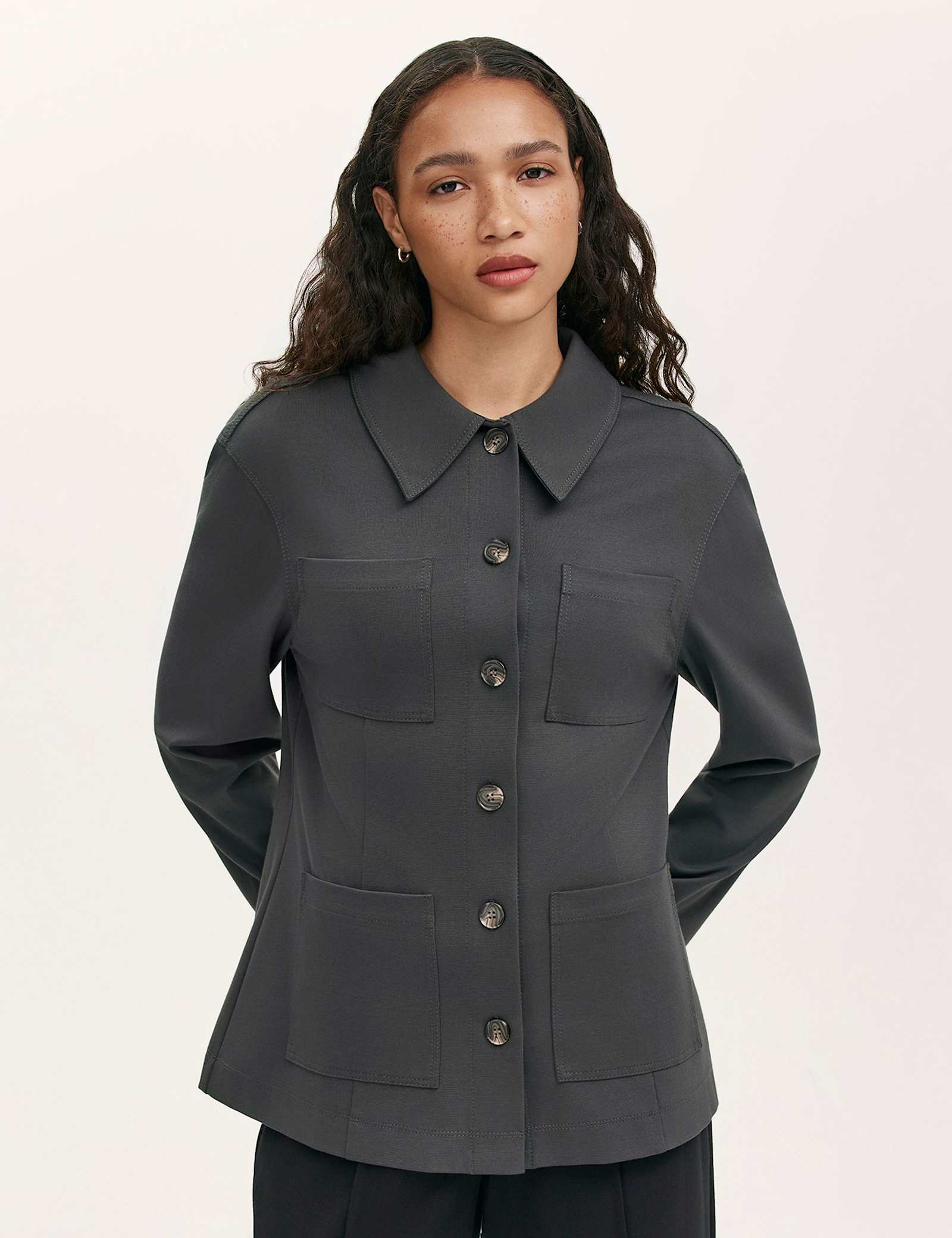 Ponte Jersey Collared Jacket - image 2
