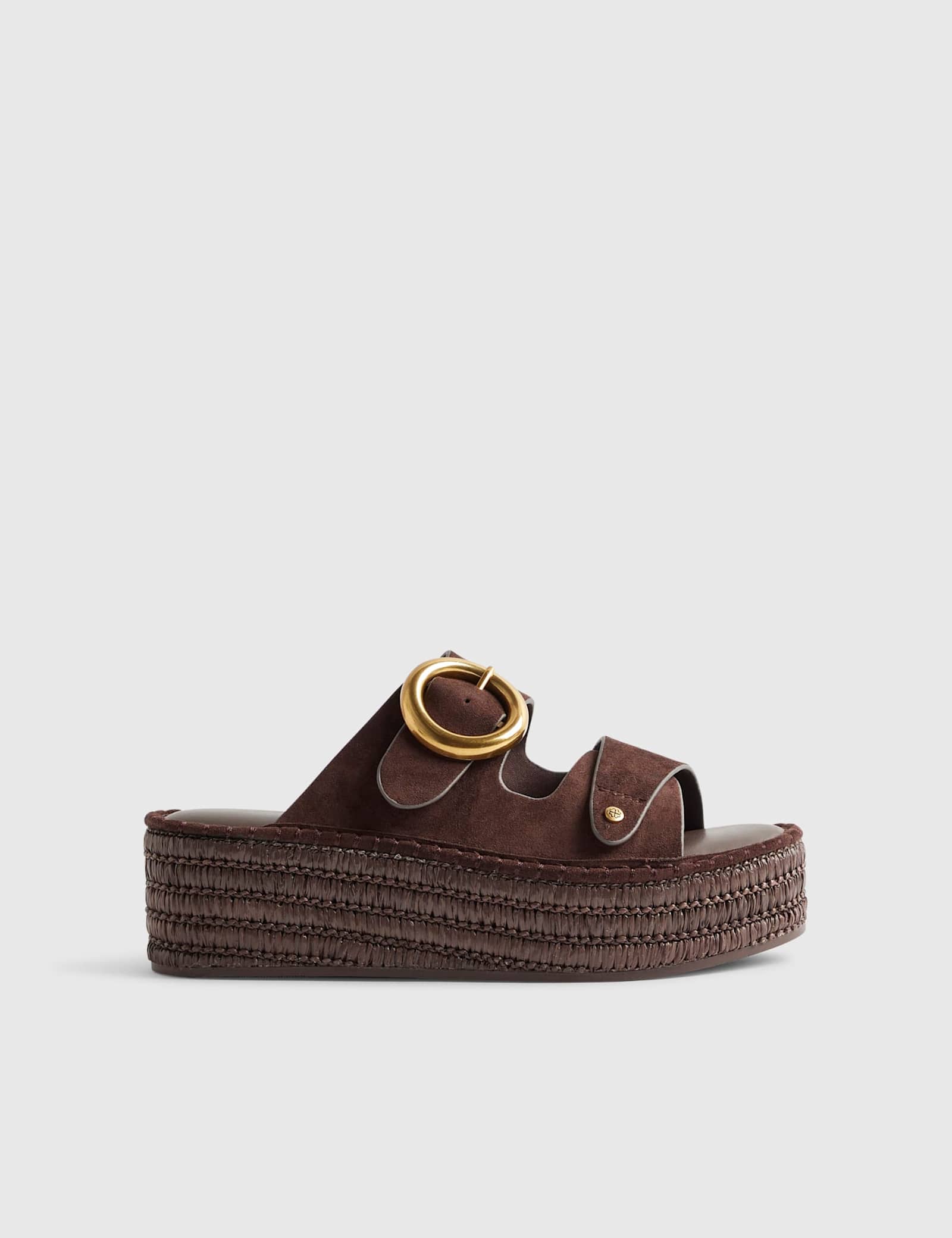 Ring Buckle Strap Wedge Sandals - image 4