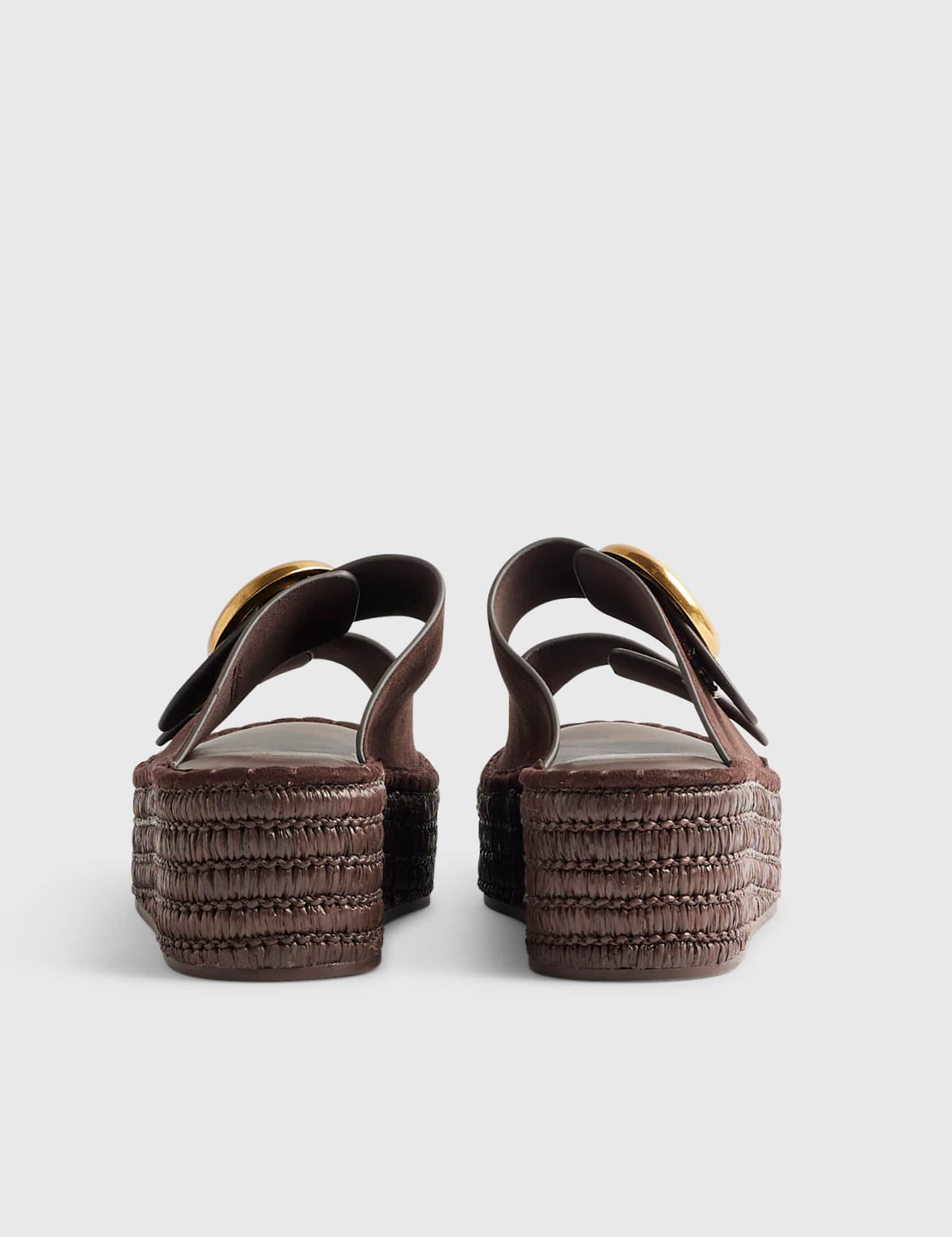 Ring Buckle Strap Wedge Sandals - image 3