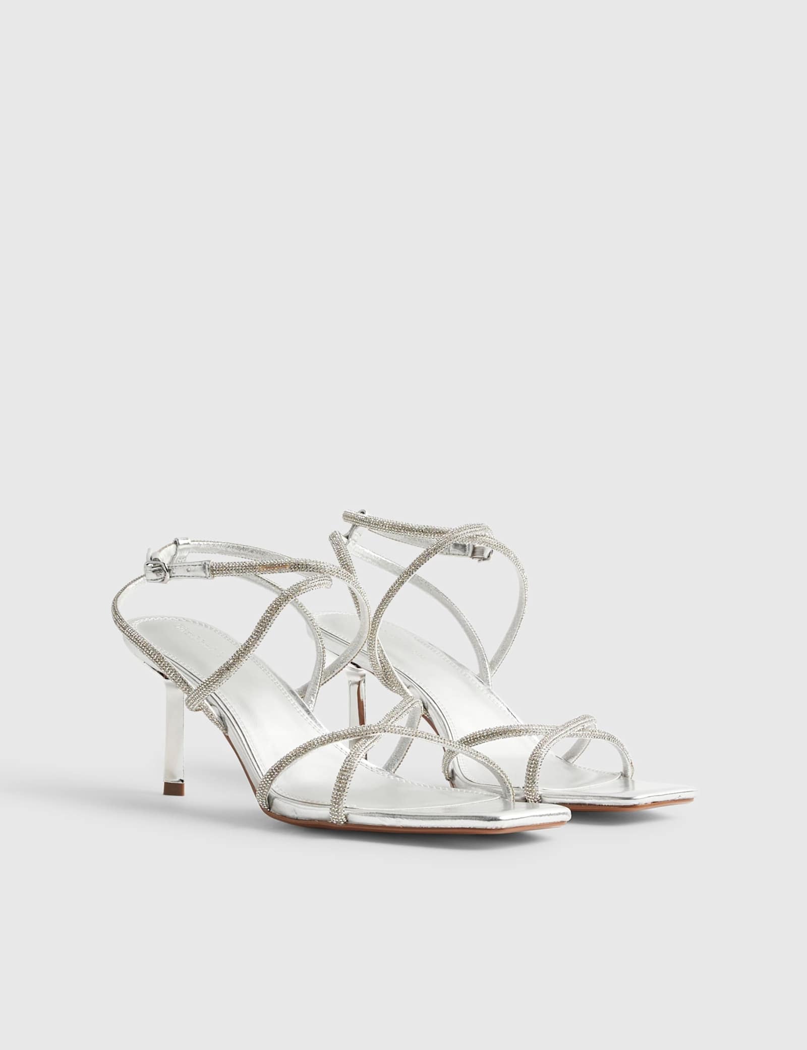 Diamante Strappy Stiletto Heel Sandals - image 5
