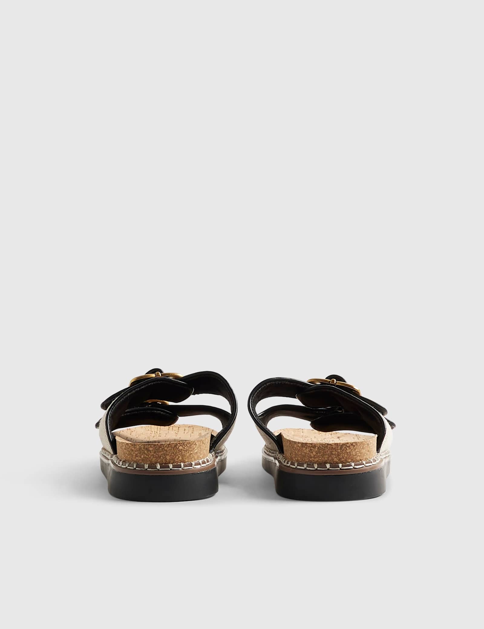 Double Buckle Strap Footbed Flat Sandals - image 3