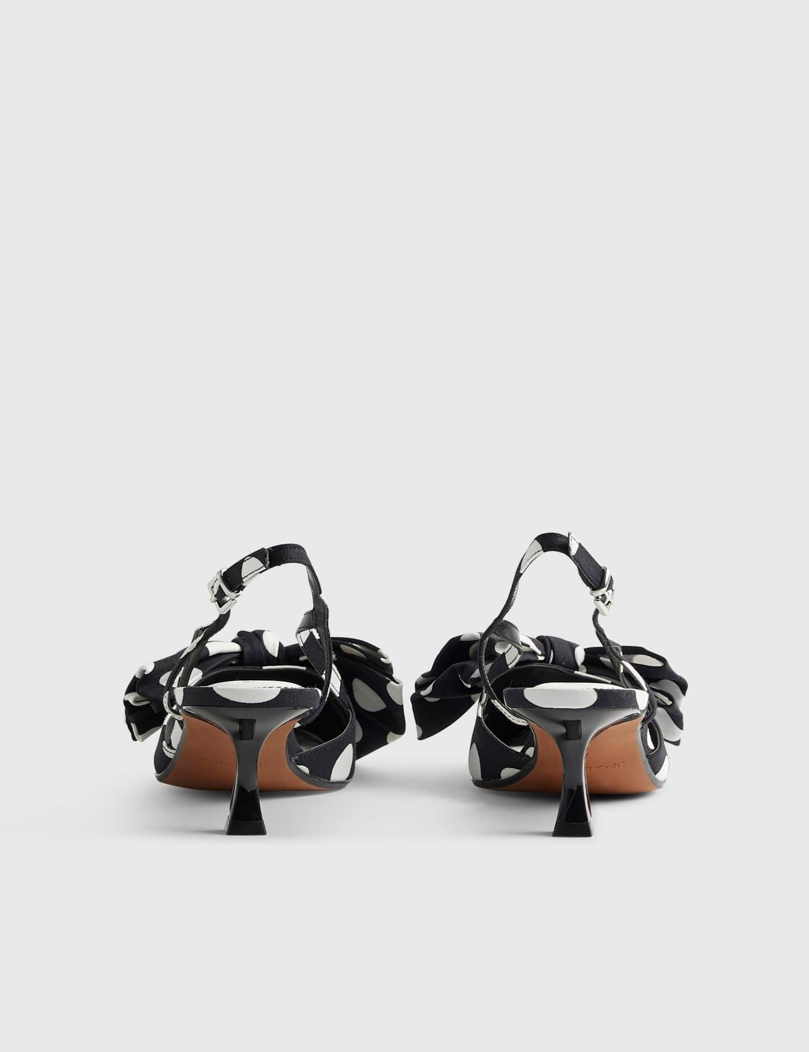 Bow Spot Slingback Pointed Court Heels - image 4