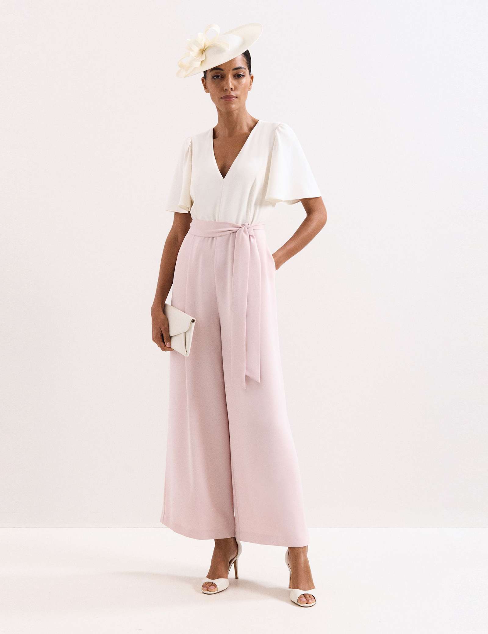 Belted Short Sleeve Jumpsuit - image 2
