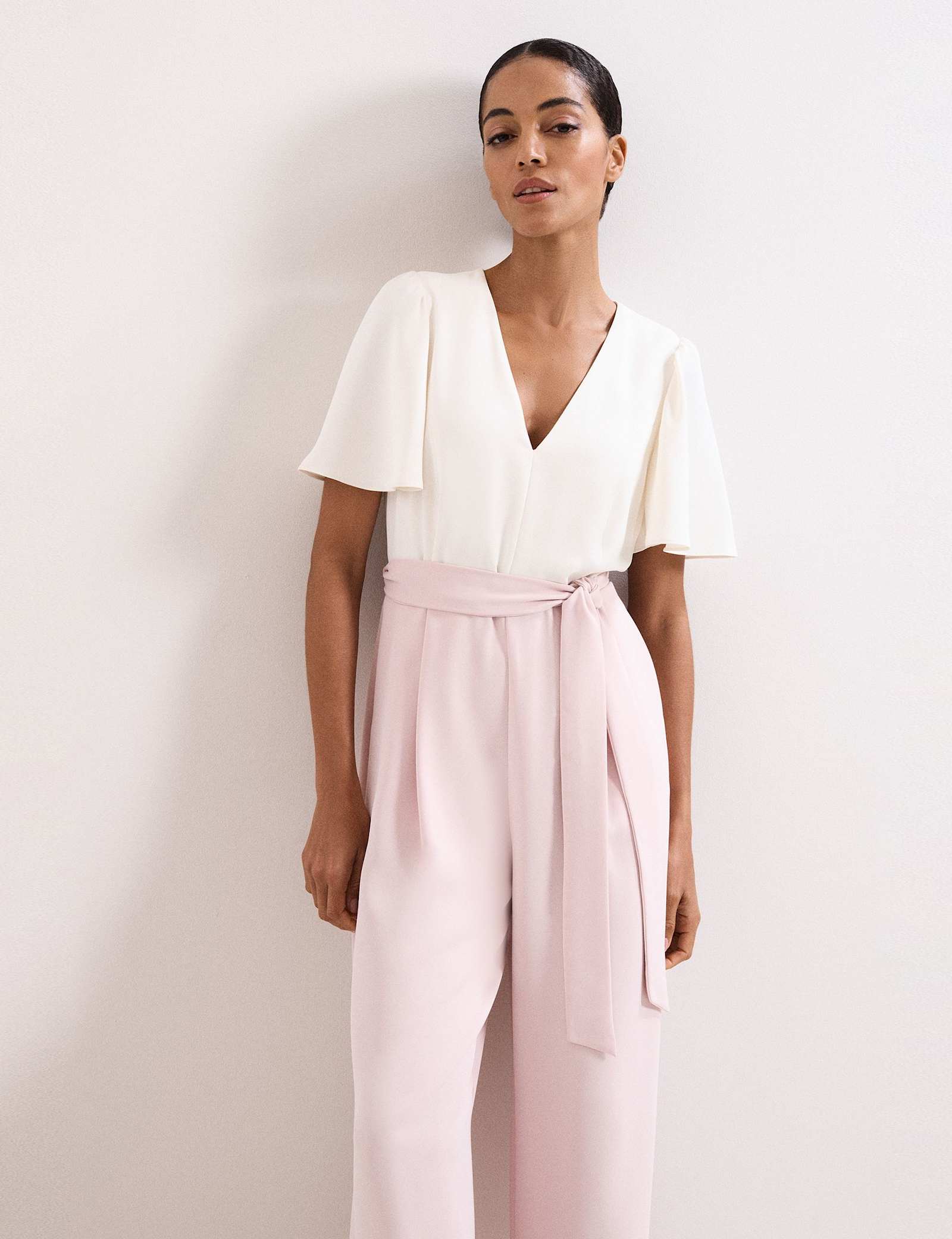 Belted Short Sleeve Jumpsuit - image 4