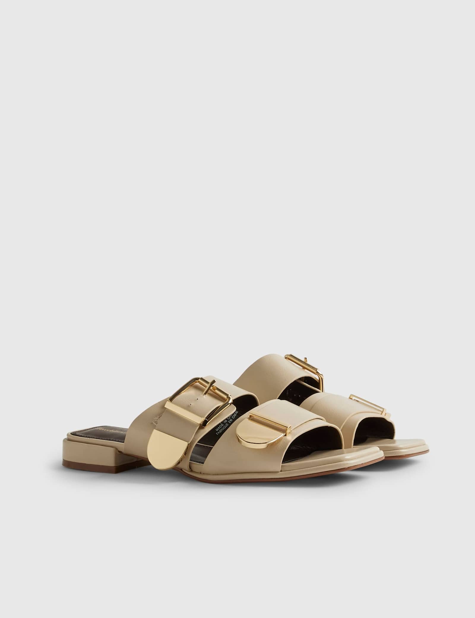 Double Buckle Flat Sandals - image 4