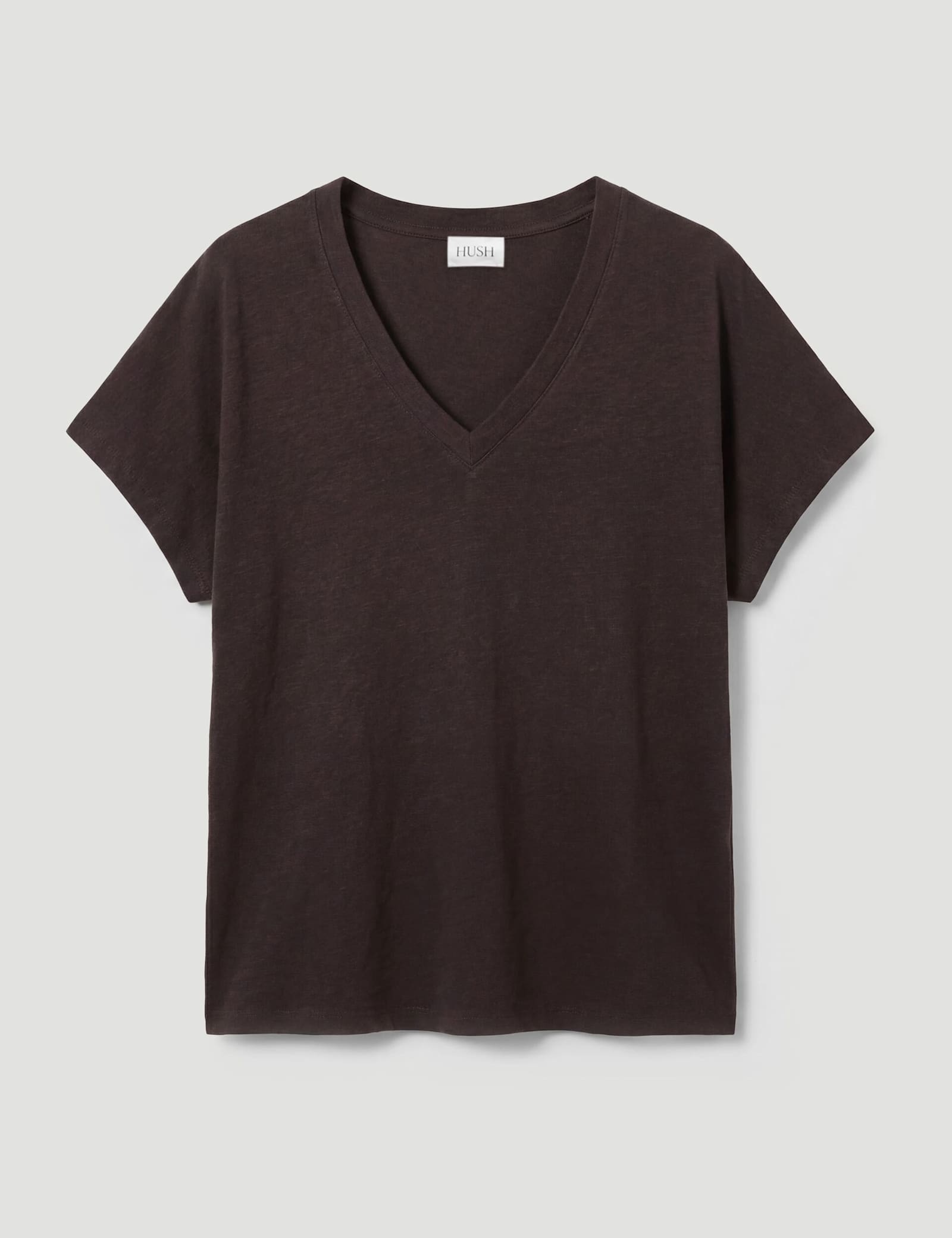 Linen Rich V-Neck T-Shirt - image 1