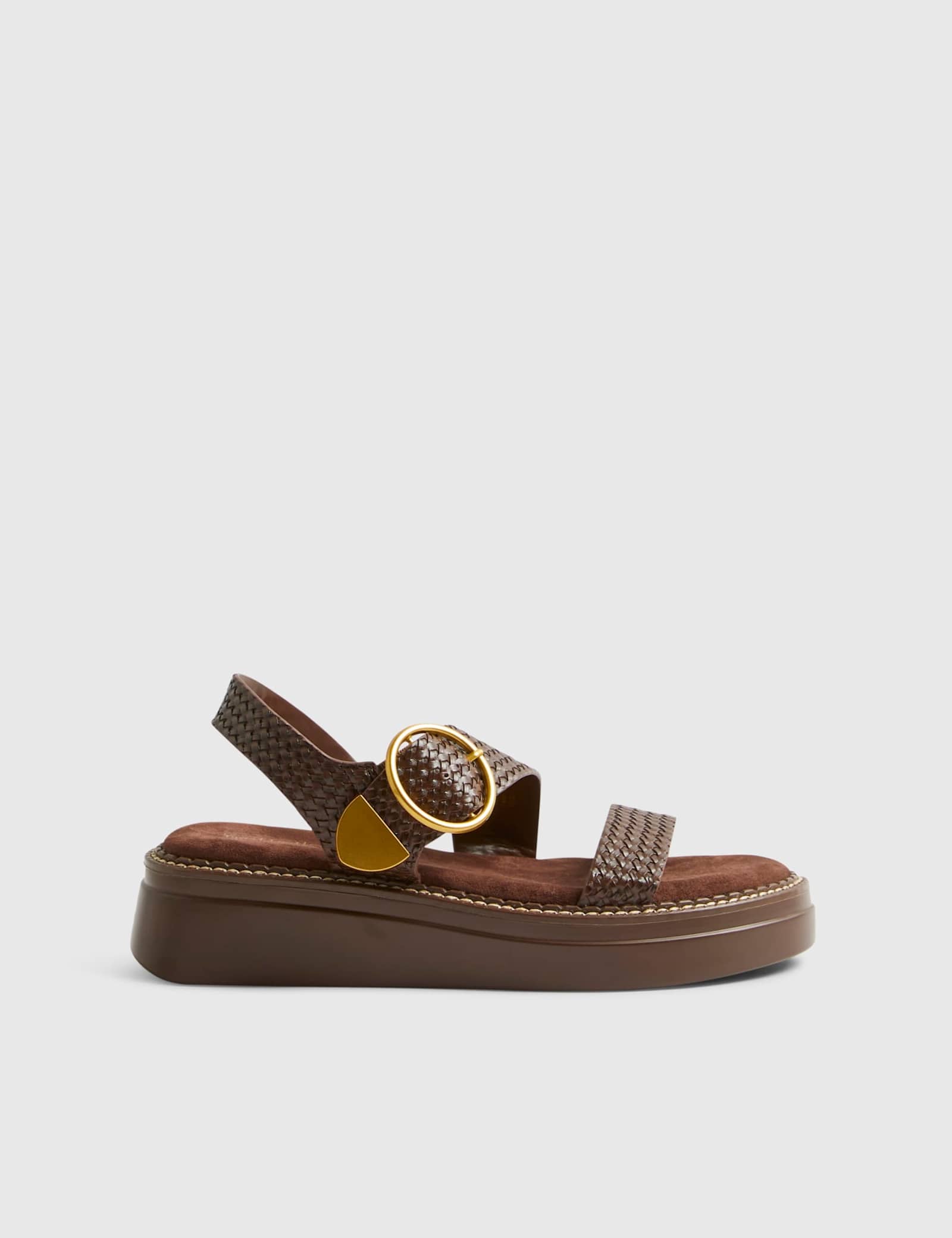 Ring Buckle Slingback Flatform Sandals - image 3