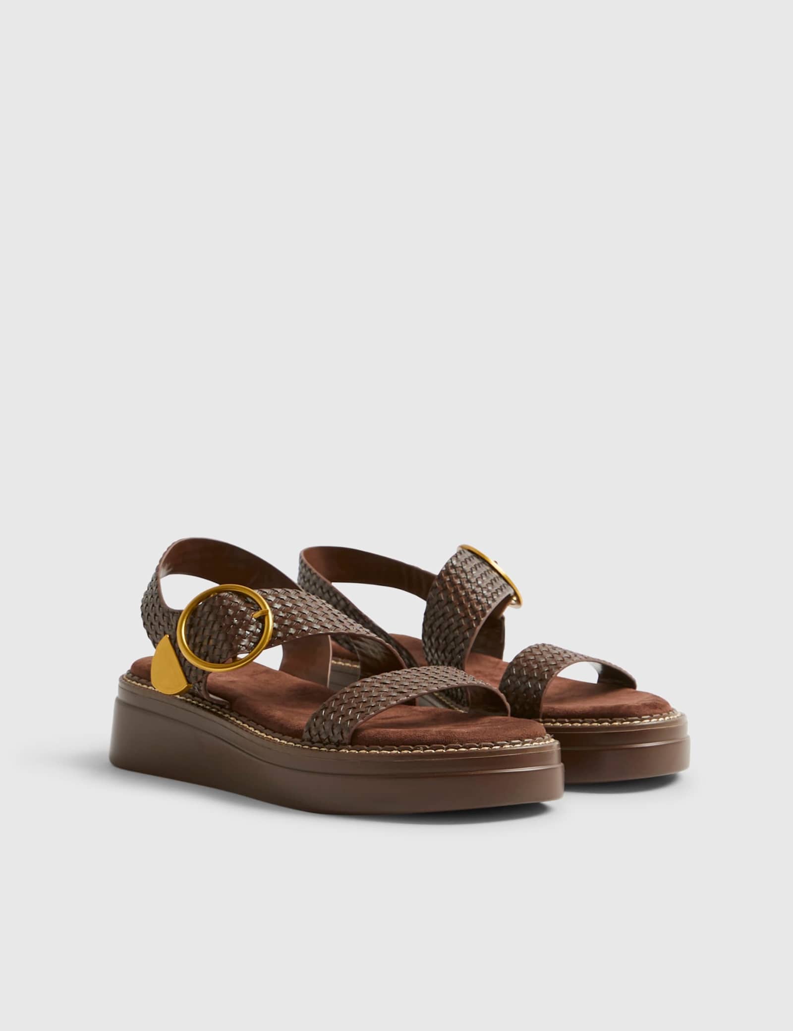Ring Buckle Slingback Flatform Sandals - image 2