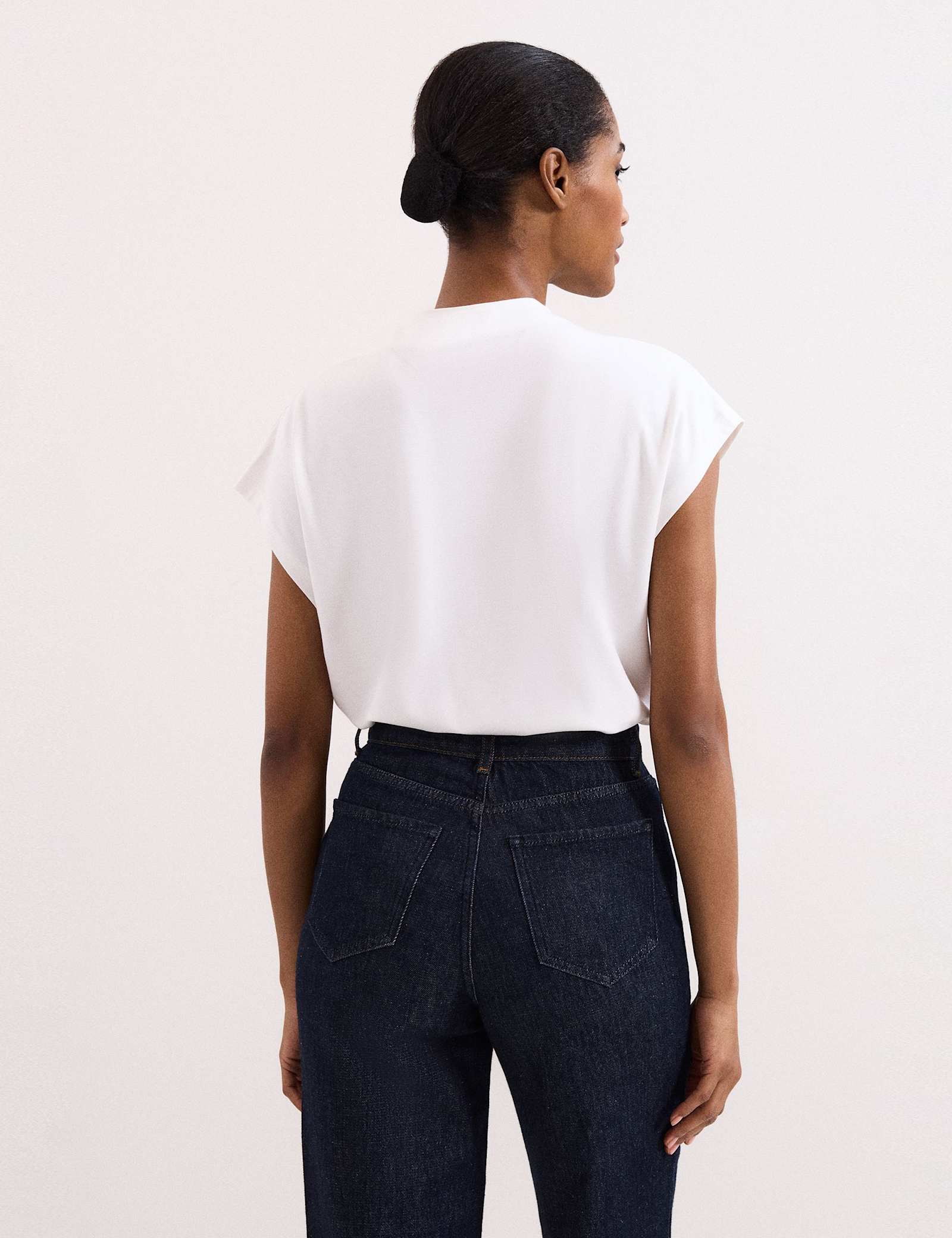 Crew Neck Button Detail Top - image 5