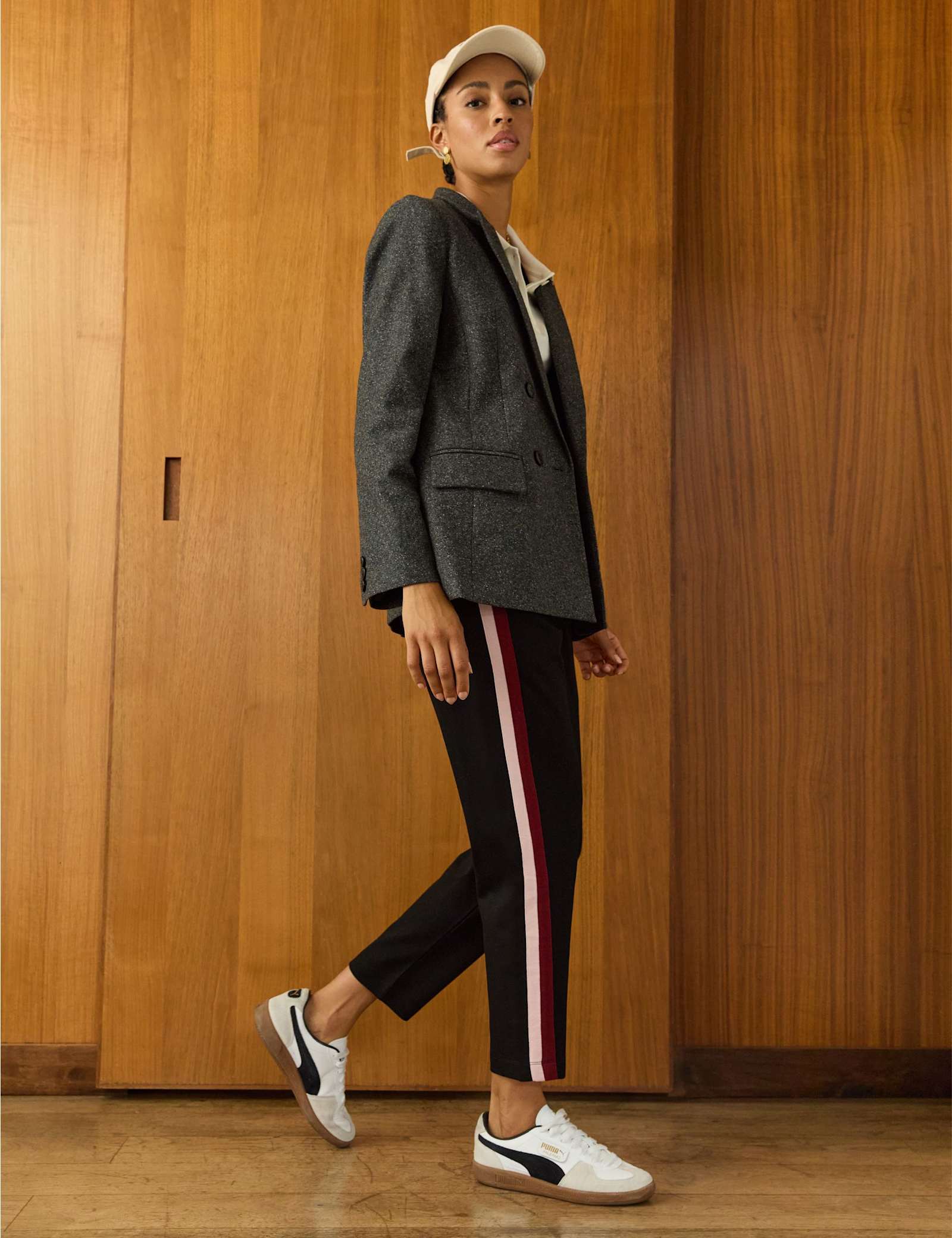 Side Stripe Tapered Trousers - image 2